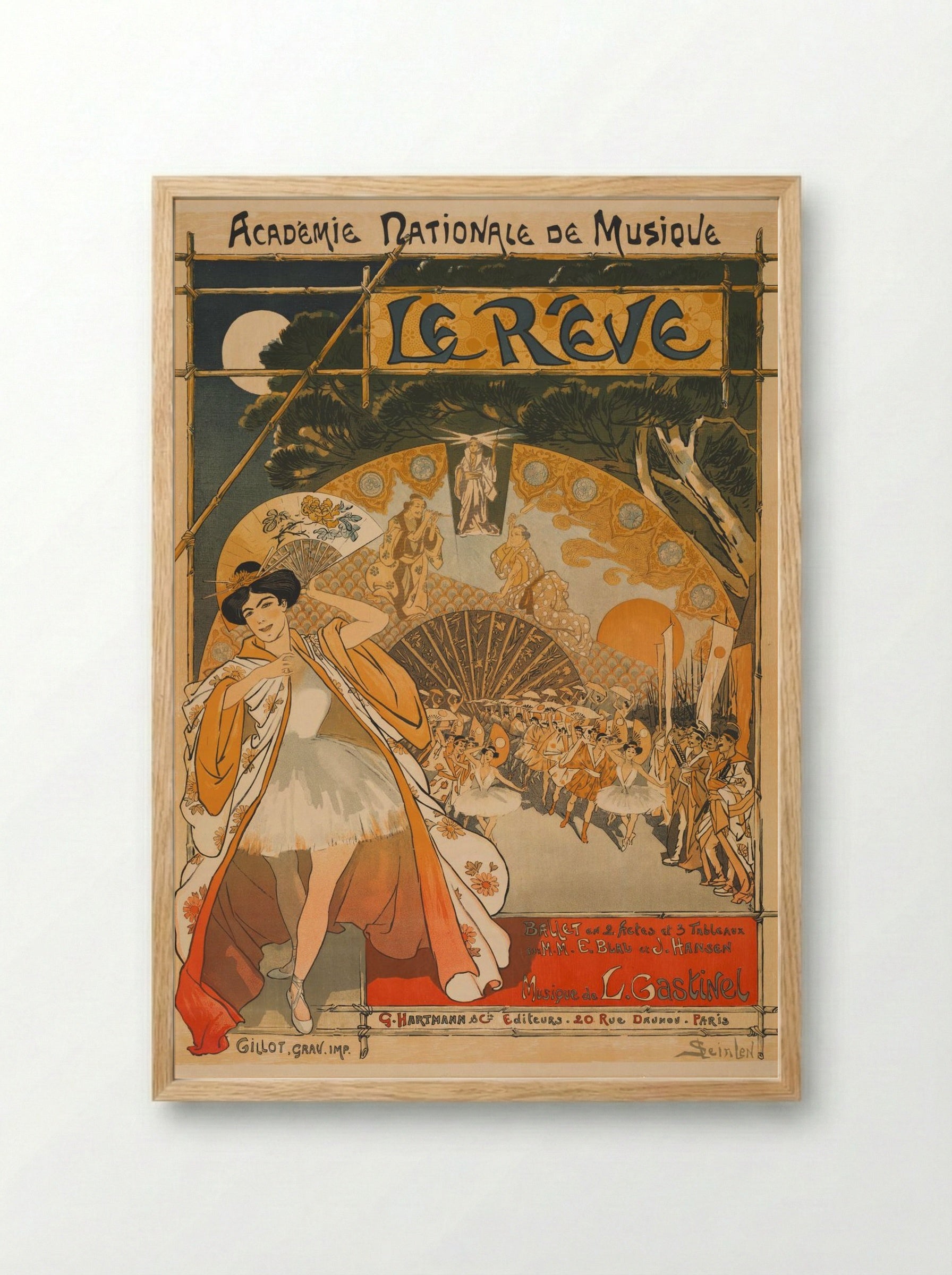 Le Rêve (The Dream) - Théophile Alexandre Steinlen - Framed Print Wood