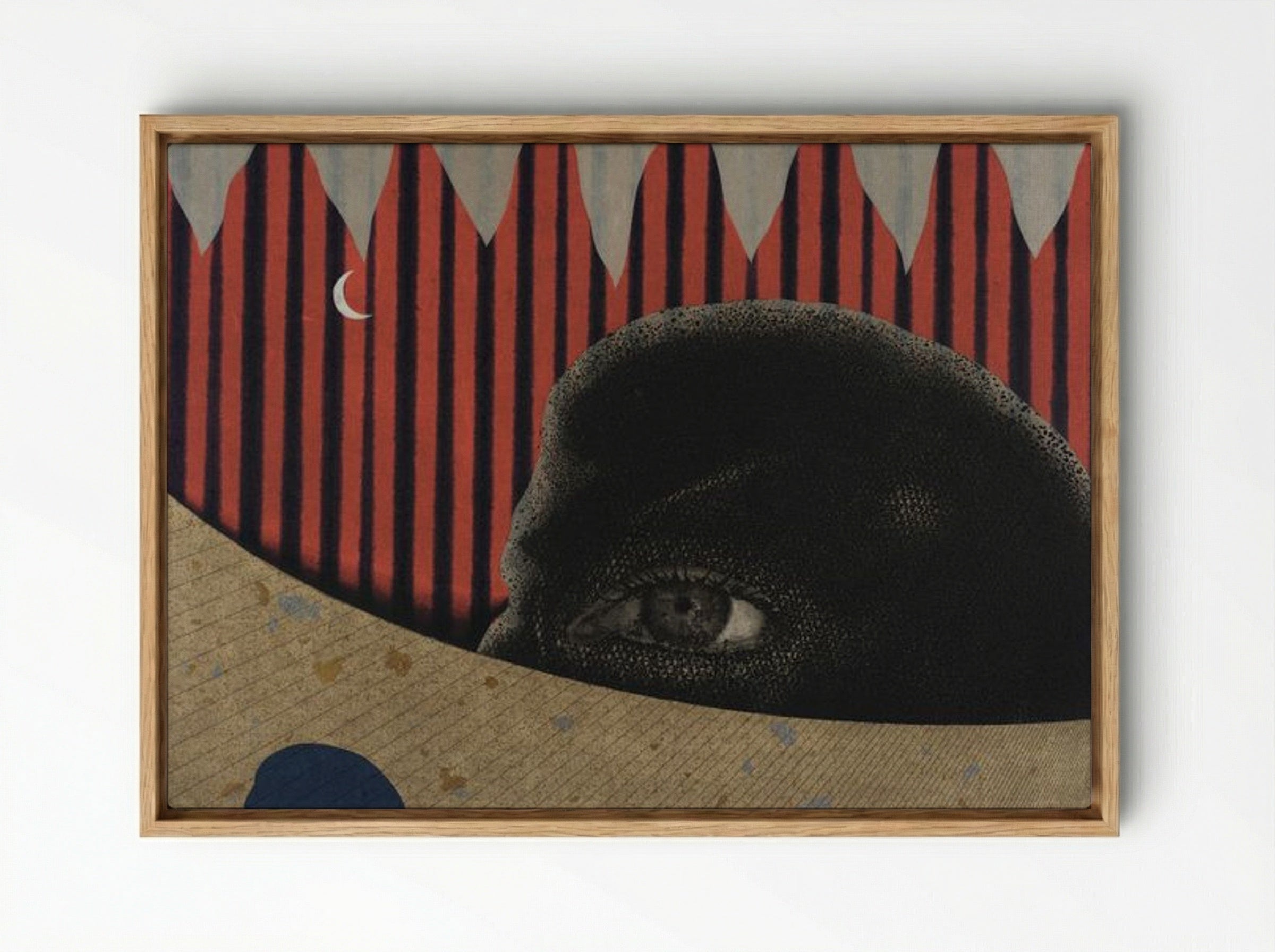 Surrealist Landscape with Eye - Fine Art Print - Framed Canvas Wood