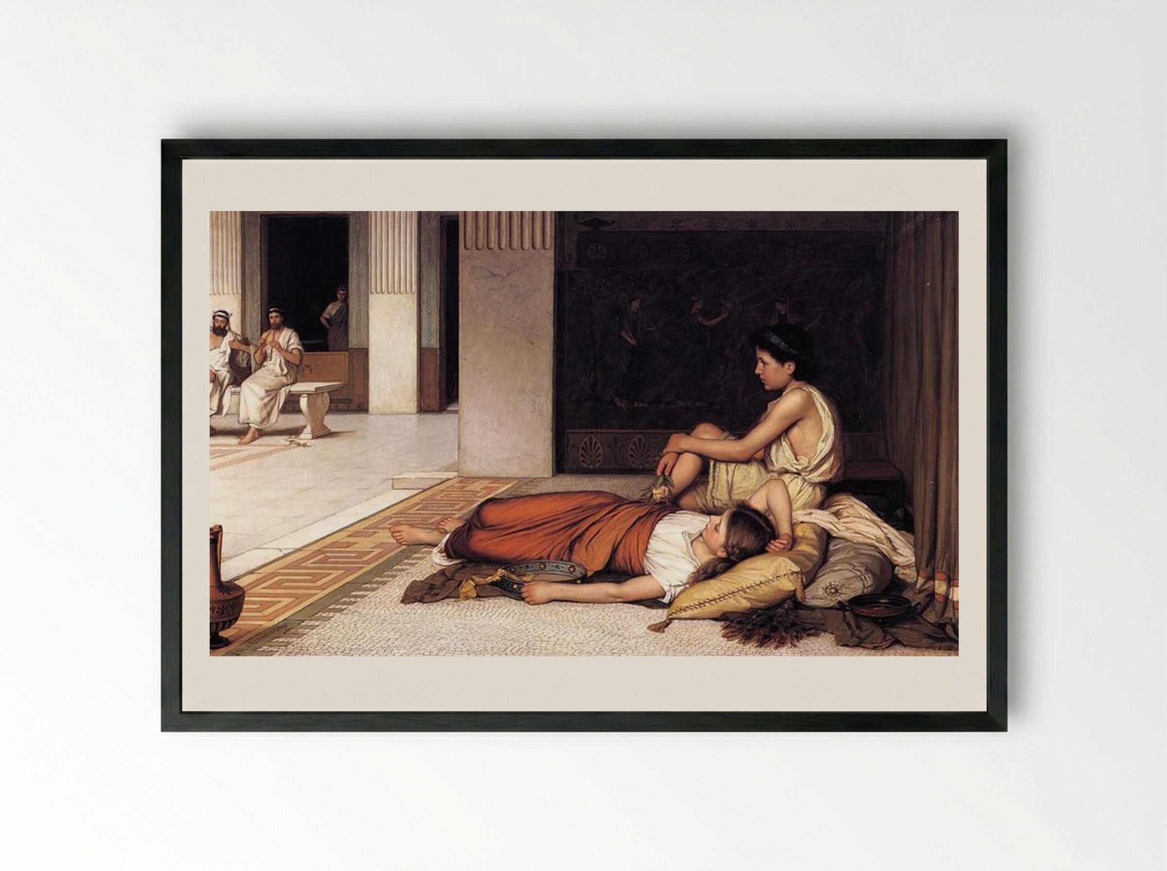 After the Dance - John William Waterhouse - Framed Print Black