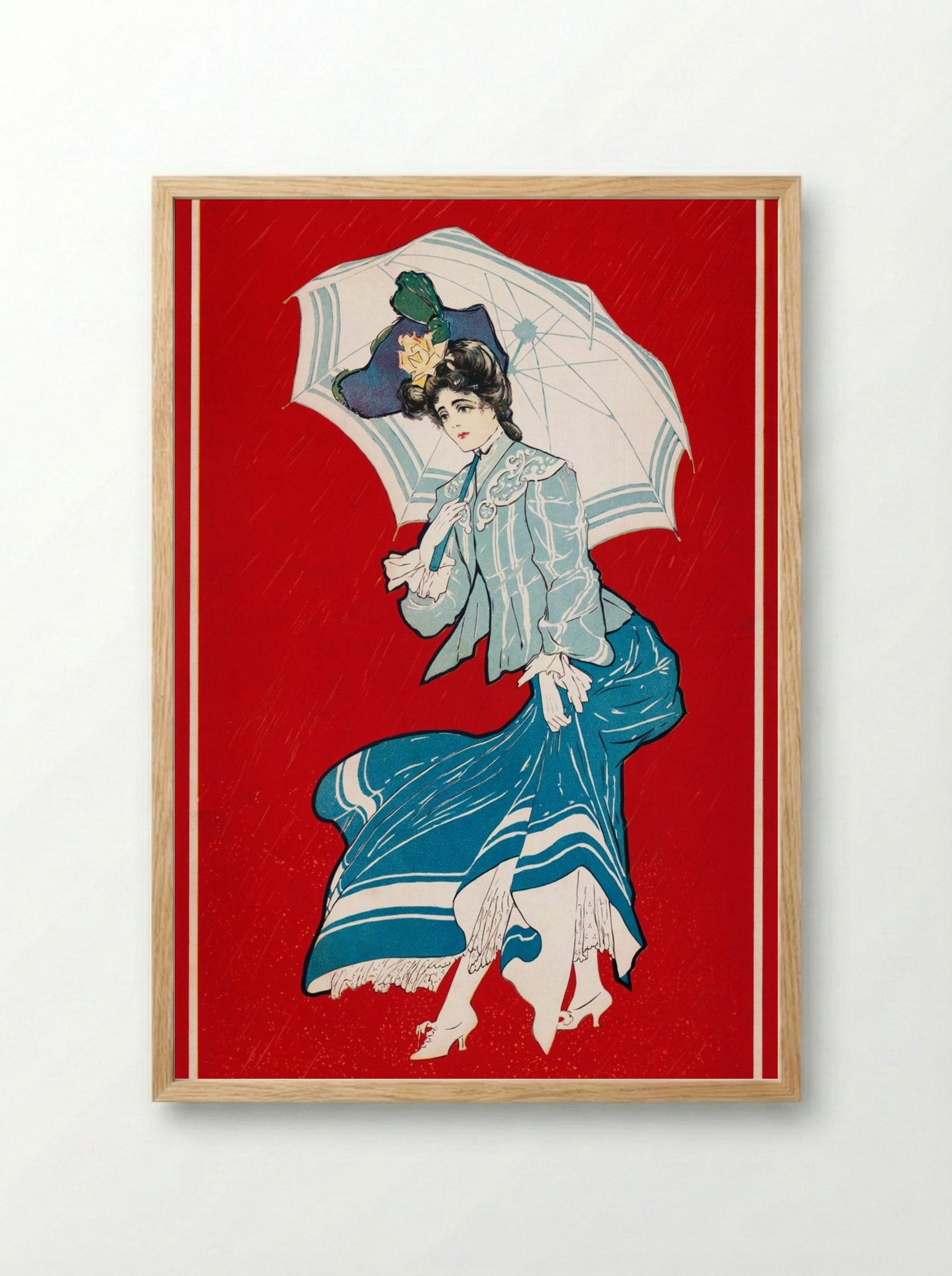 A Rainy Daisy - Gray - Framed Print Wood