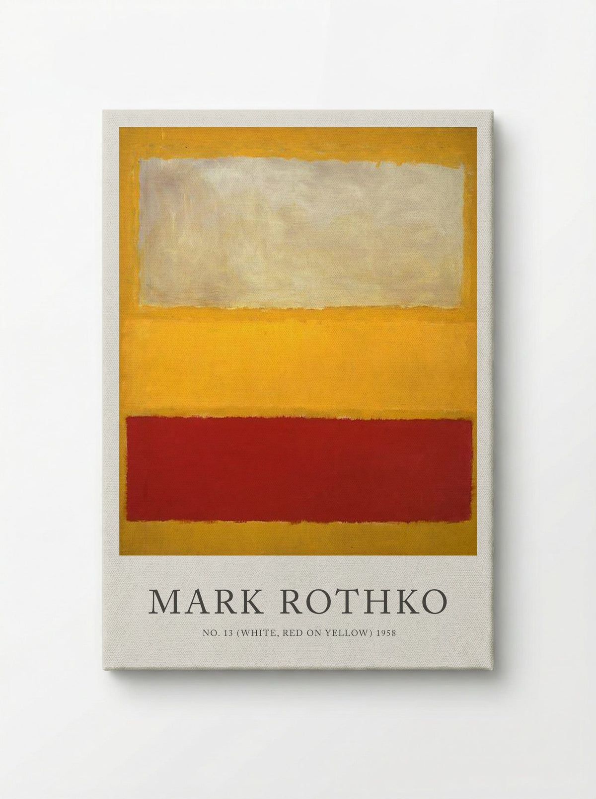 No. 13 (White, Red on Yellow) - Mark Rothko - Canvas