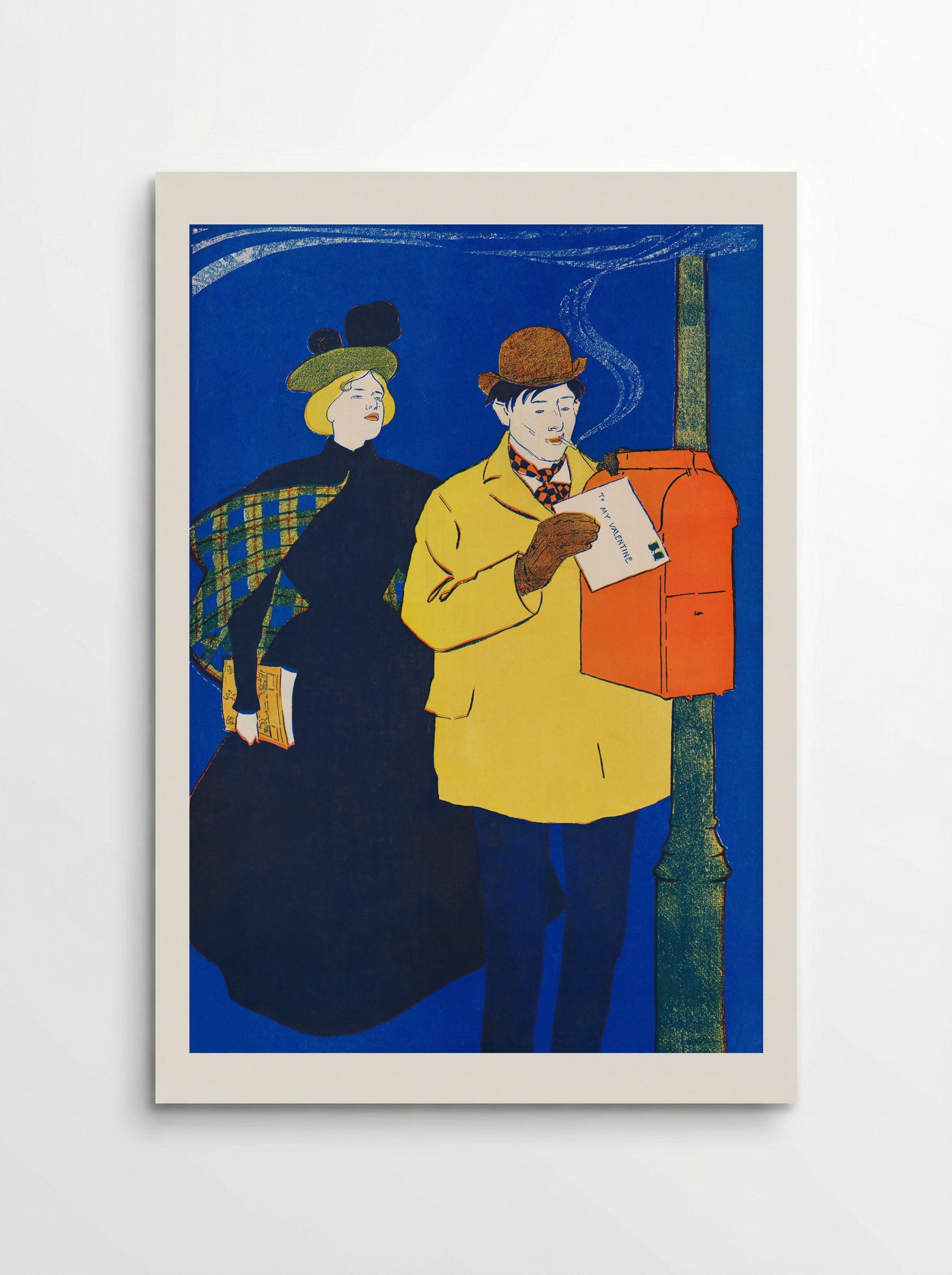 Man and Woman Sending Letter - Edward Penfield - Poster