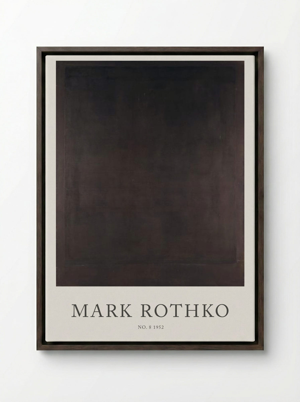 No. 8 - Mark Rothko - Framed Canvas Dark Wood