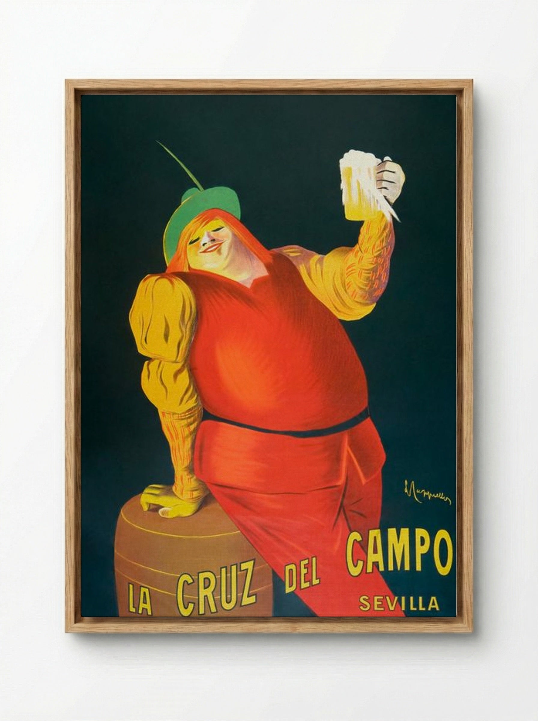 La Cruz del Campo Beers, Sevilla - Leonetto Cappiello - Framed Canvas Wood