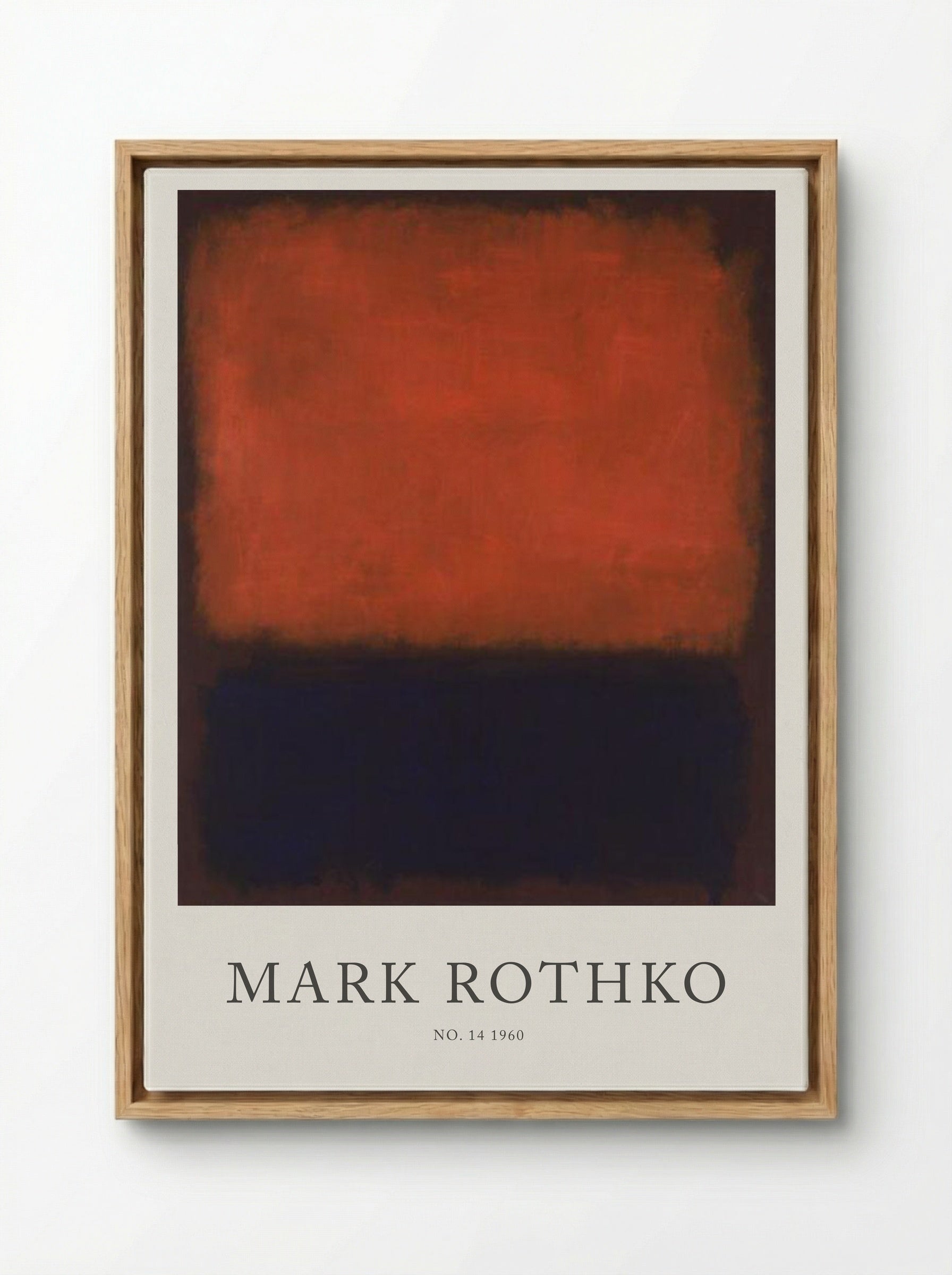 No. 14, 1960 - Mark Rothko - Framed Canvas Wood