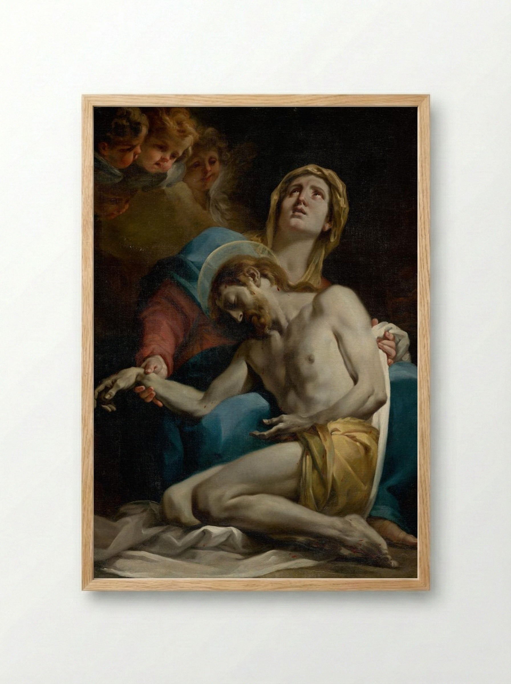 Pietà - Corrado Giaquinto - Framed Print Wood