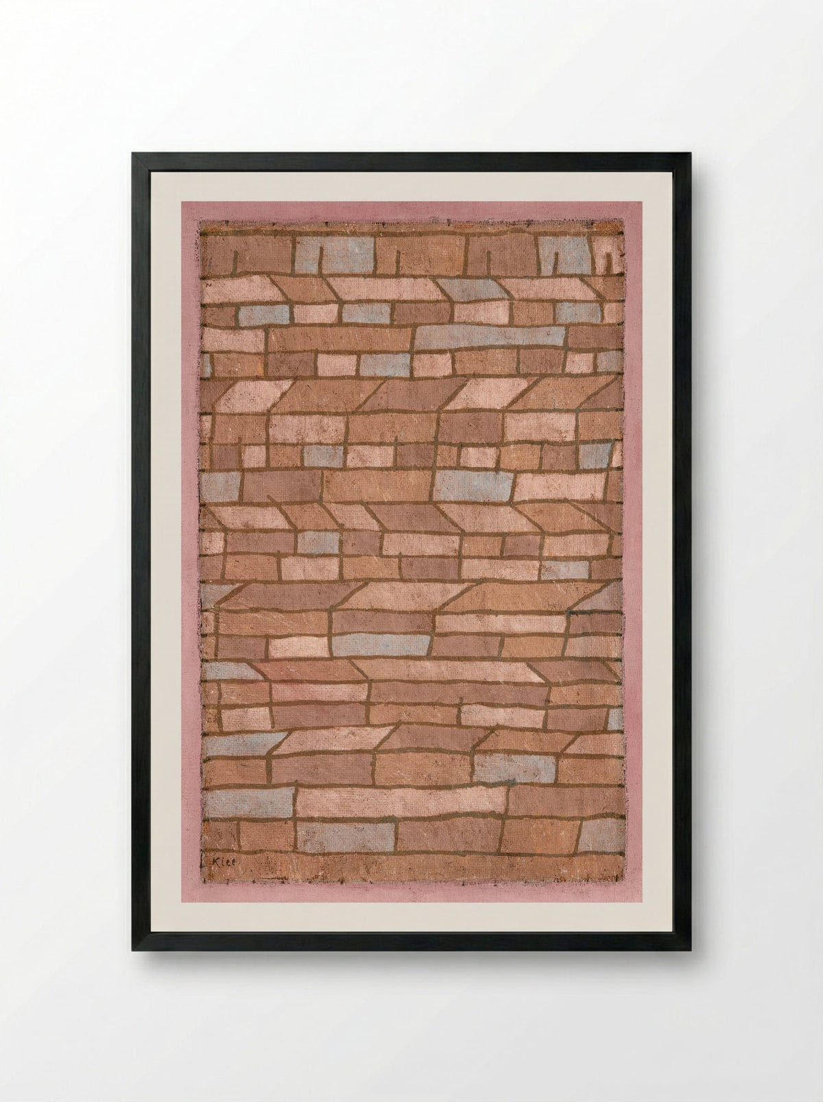 Barracks Settlement - Paul Klee - Framed Print Black