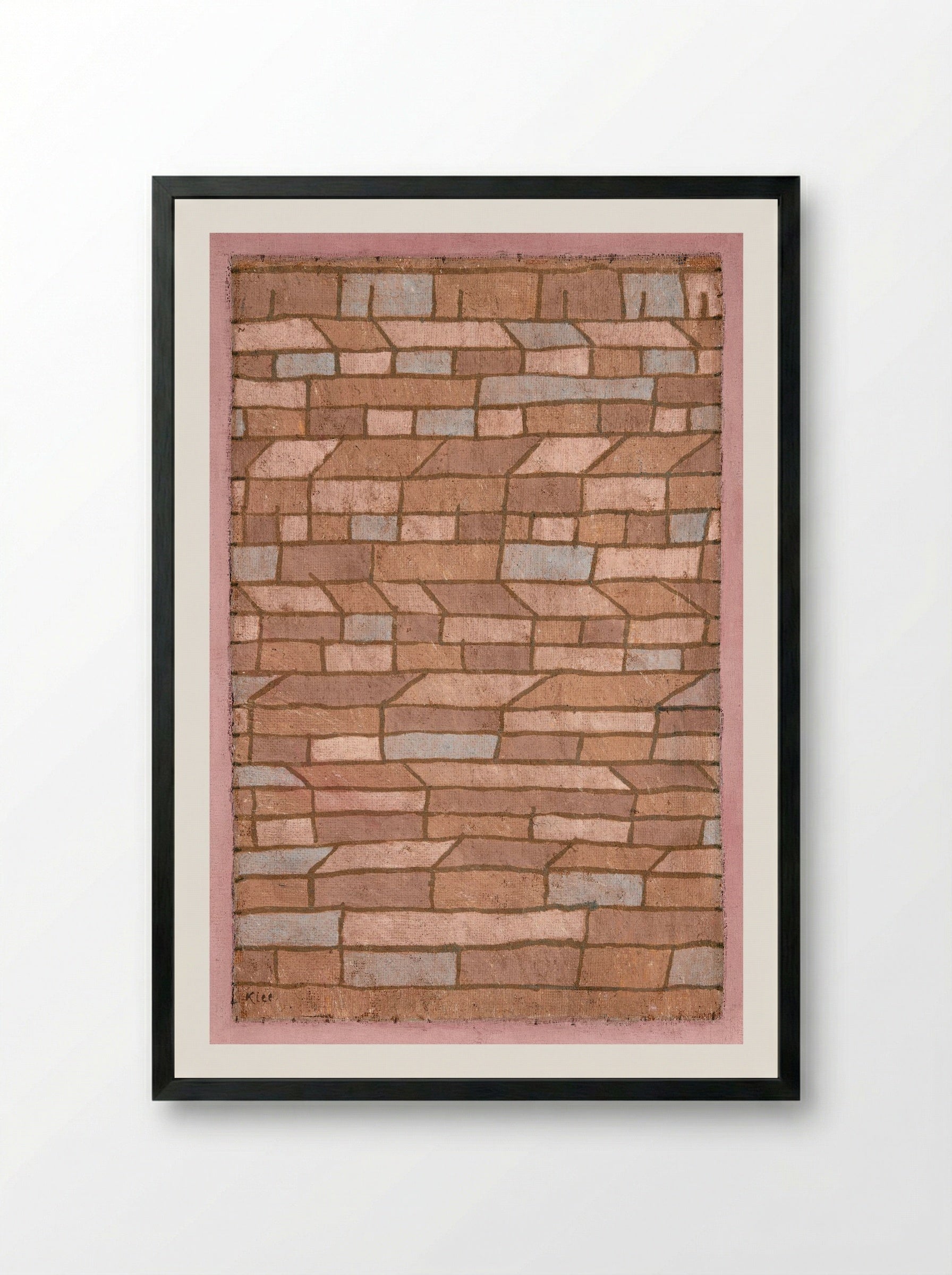 Barracks Settlement - Paul Klee - Framed Print Black