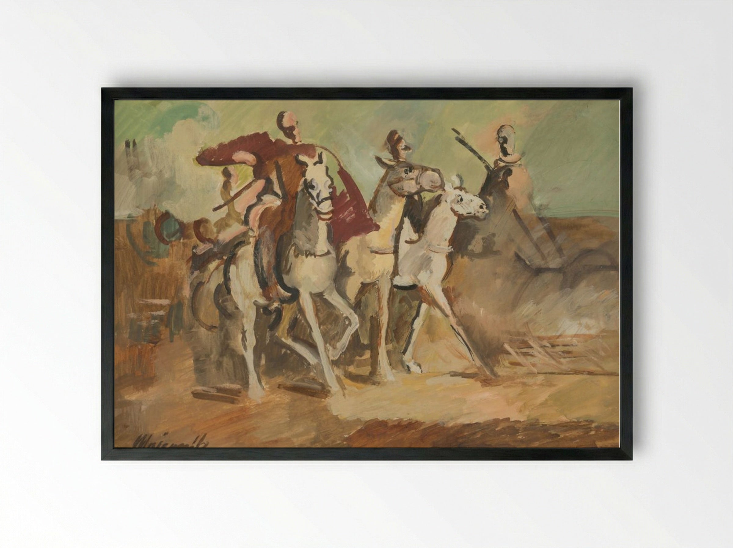 Horse Riders - Cyprián Majerník - Framed Print Black