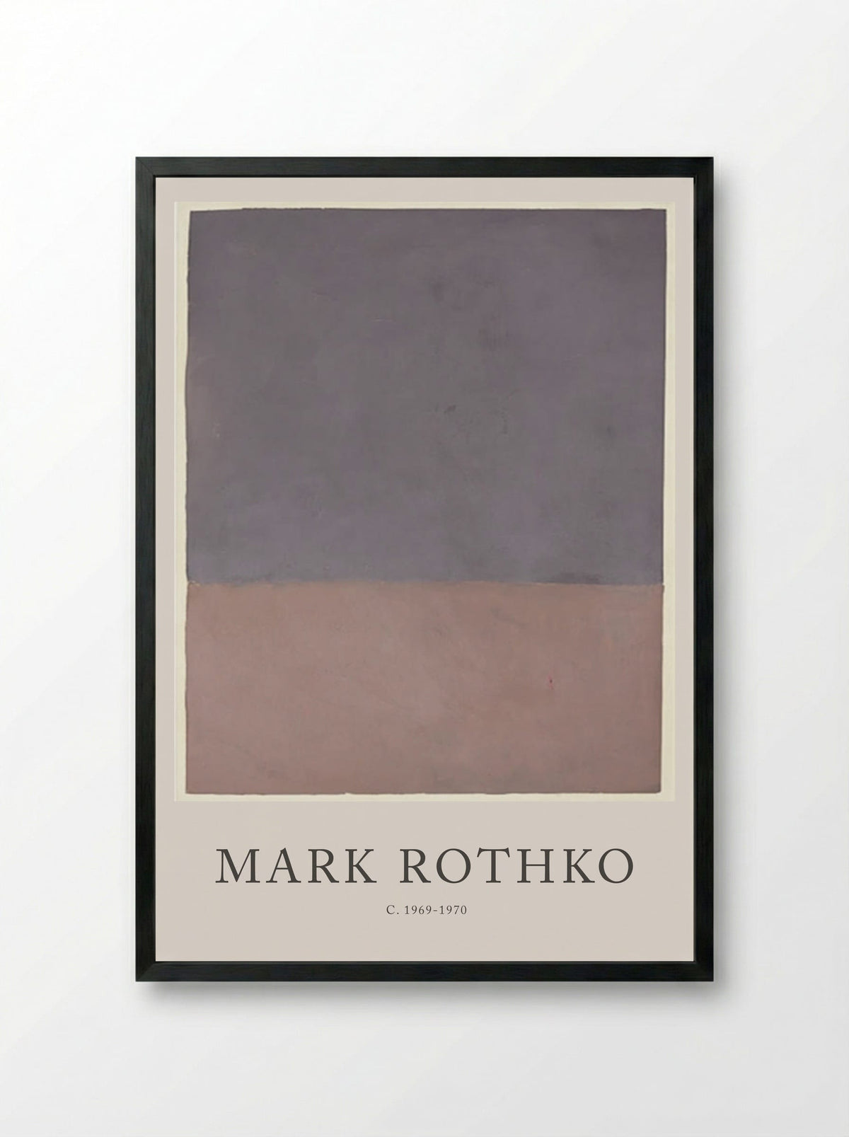 Untitled (Violet and Brown) - Mark Rothko - Framed Print Black