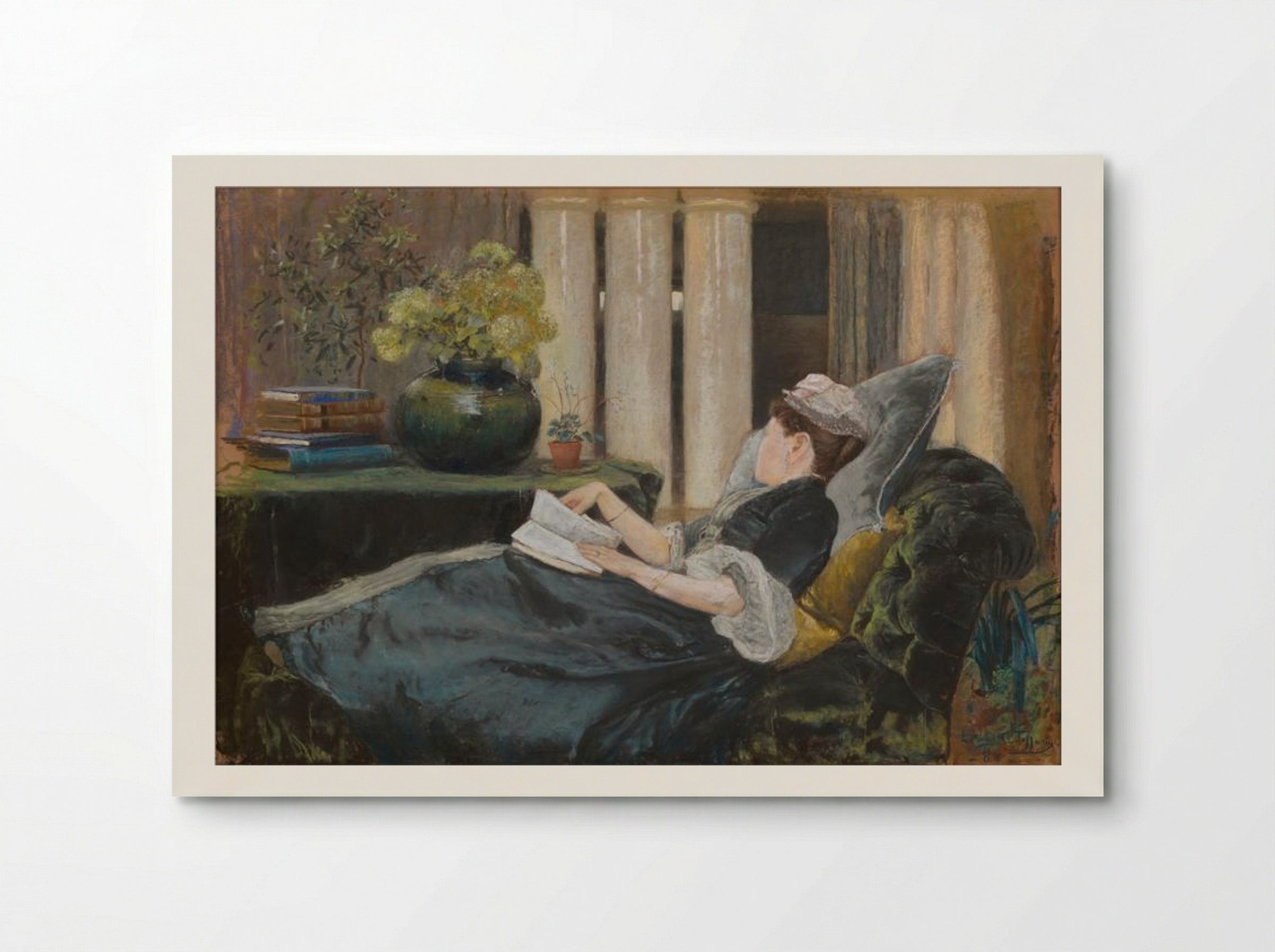 Louise Tiffany, Reading - Louis Comfort Tiffany - Poster