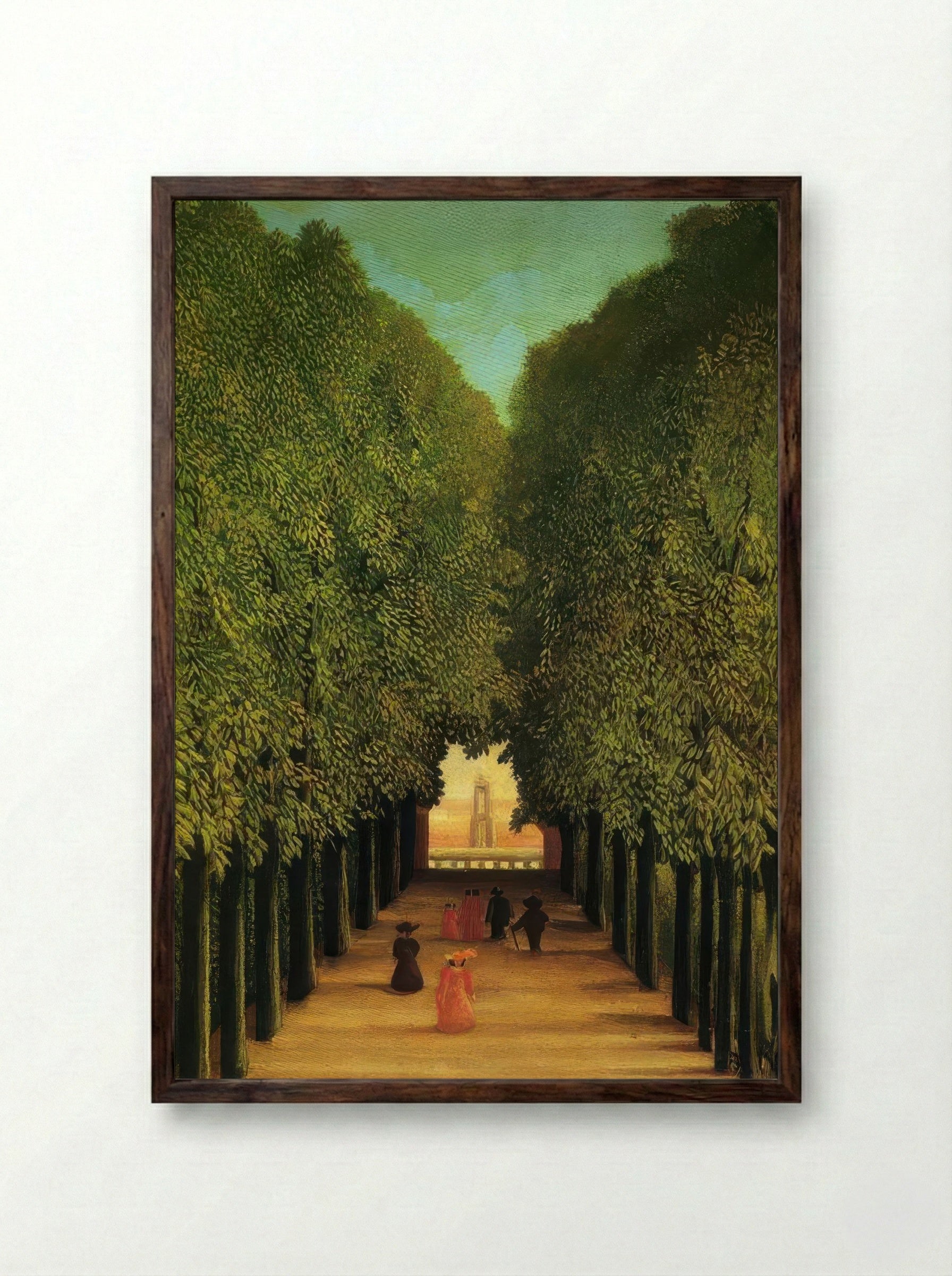Alleyway in the Park of Saint Cloud - Henri Rousseau 1908 - Framed Print Dark Wood