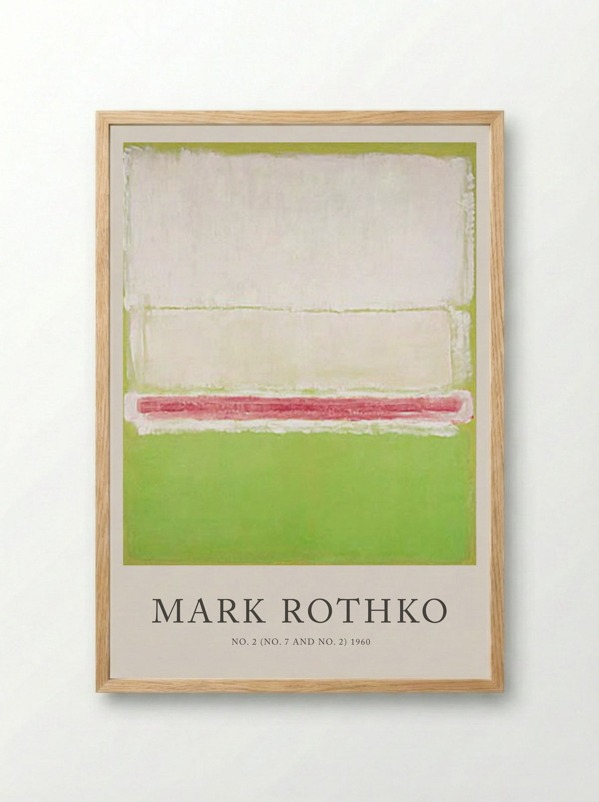 No. 2 (No. 7 and No. 2) - Mark Rothko - Framed Print Wood