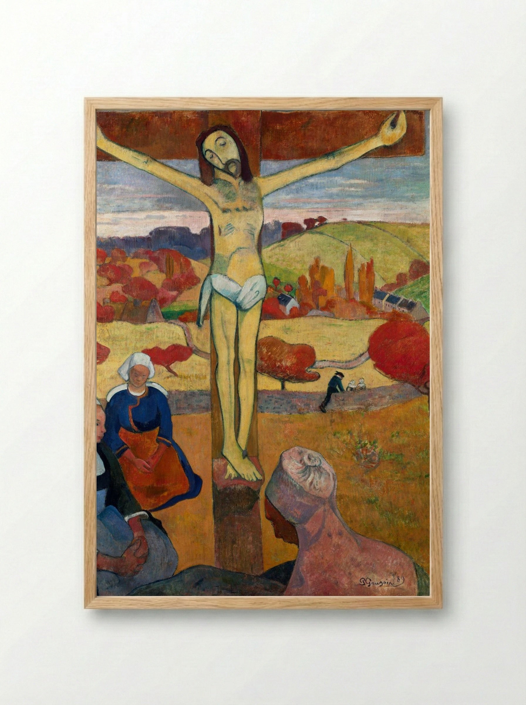 The Yellow Christ - Paul Gauguin - Framed Print Wood