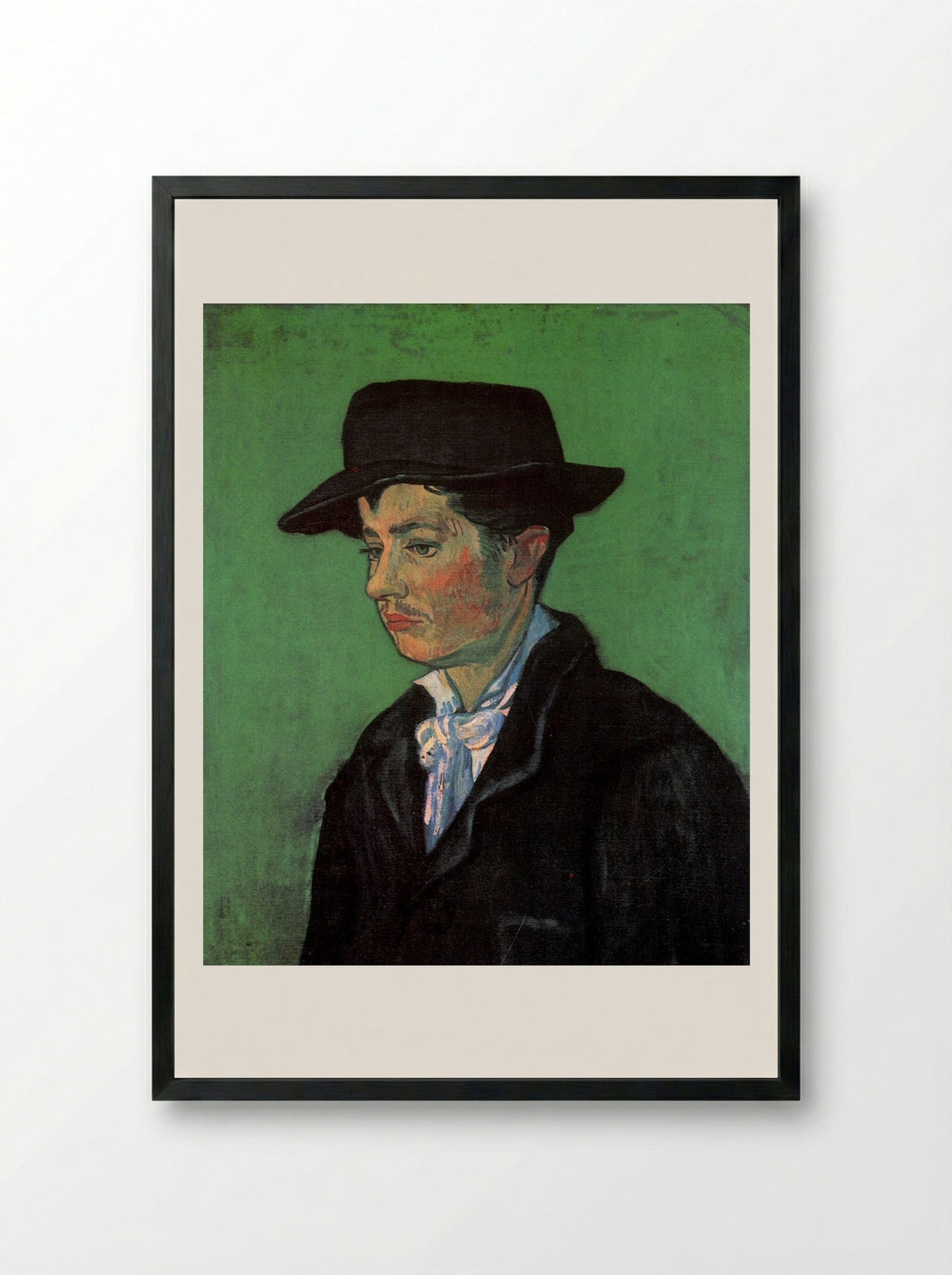 Portrait of Armand Roulin - Vincent van Gogh - Framed Print Black