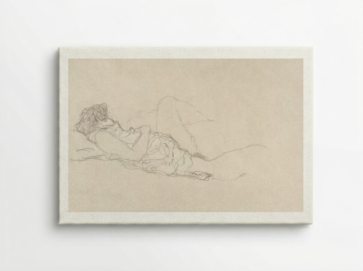 Sleeping Woman - Gustav Klimt - Canvas