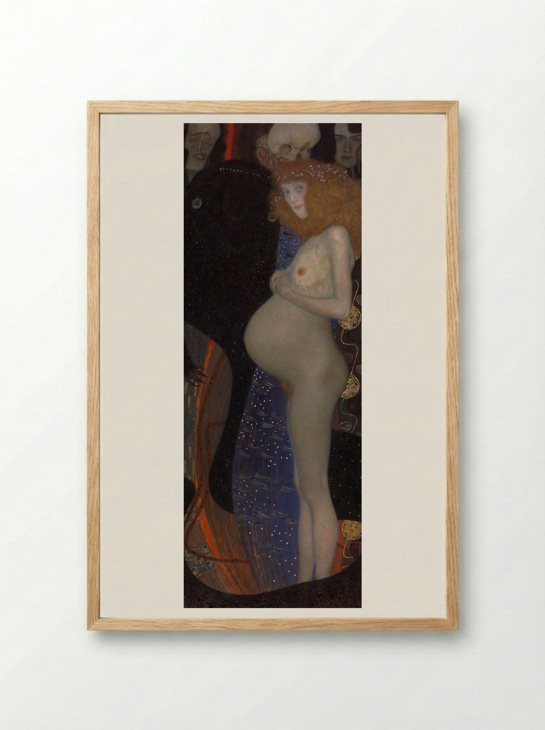 Hope I - Gustav Klimt - Framed Print Wood