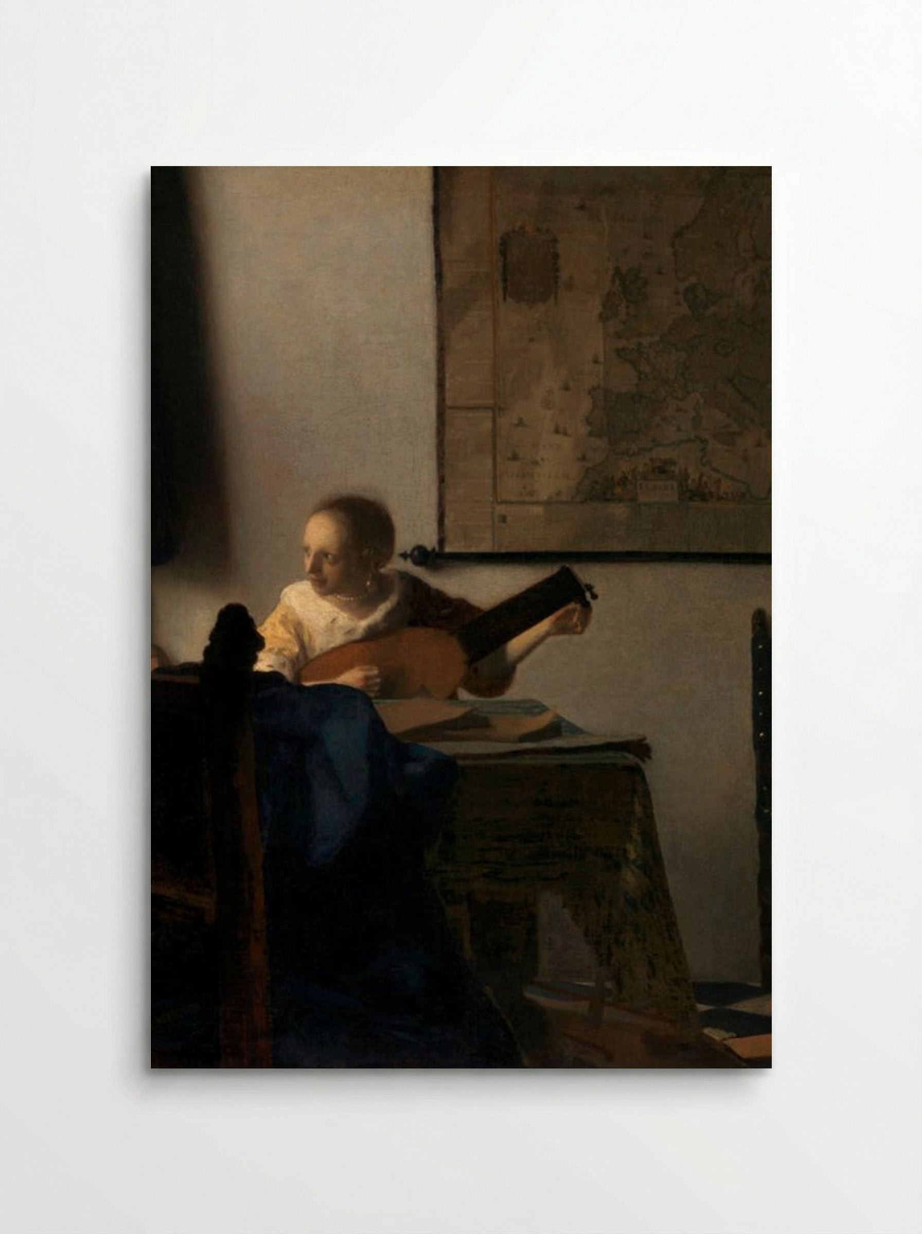 Young Woman with a Lute - Johannes Vermeer - Poster