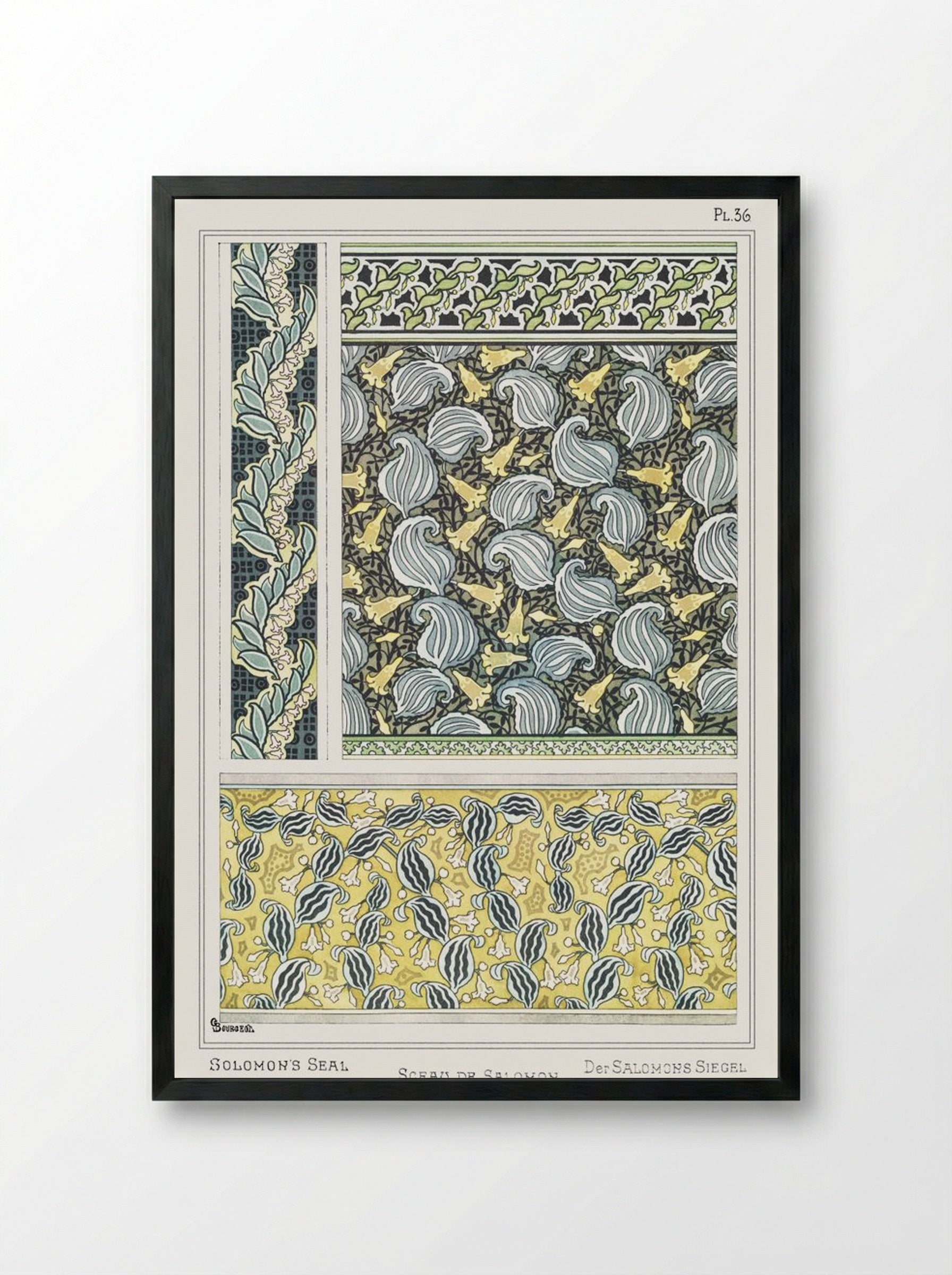 Sceau de Salomon (Solomon's Seal) - Maurice Pillard Verneuil - Framed Print Black