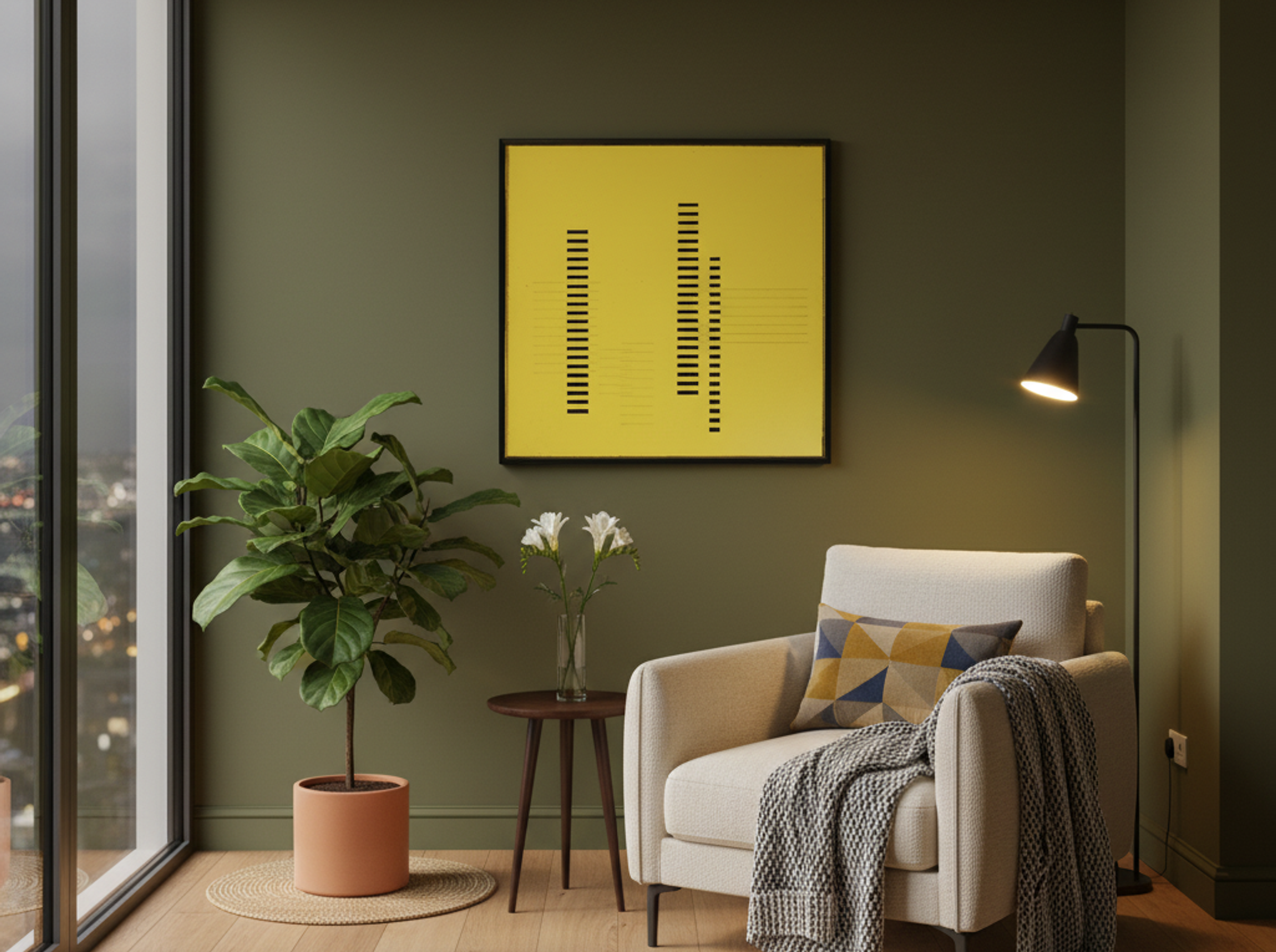 Skyscrapers on Transparent Yellow - Fine Art Print - Lifestyle