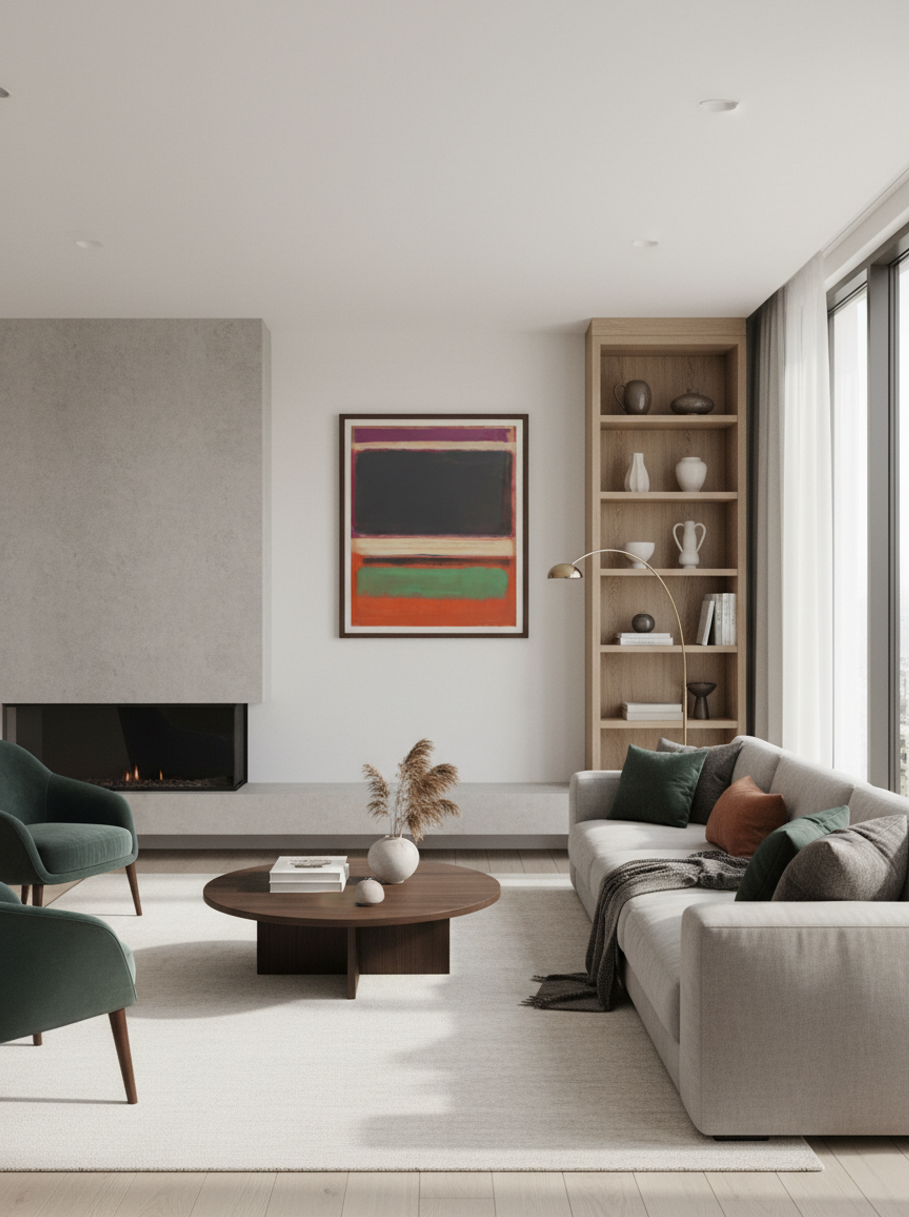 No. 3/No. 13 (Magenta, Black, Green on Orange) - Mark Rothko - Lifestyle