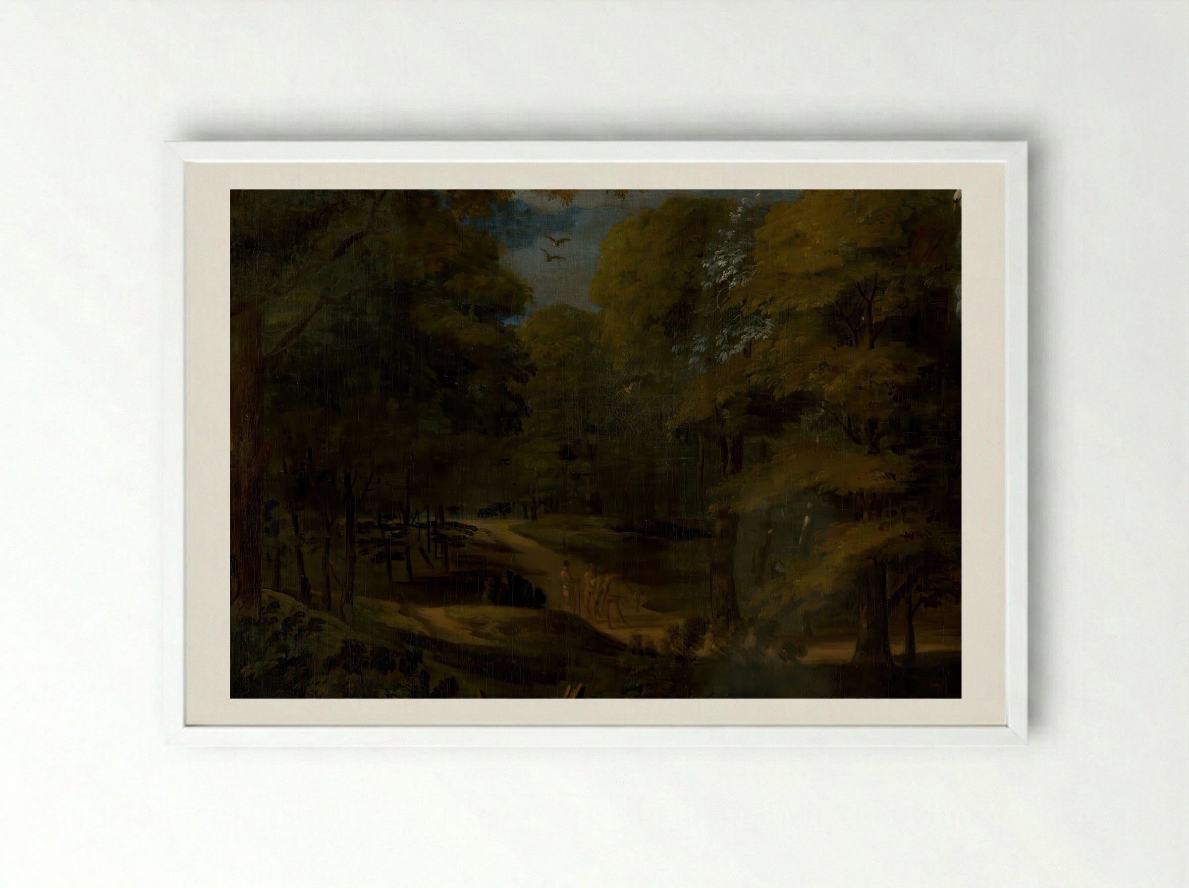 Venus Lamenting over the Dead Adonis - Erasmus Quellinus II - Framed Print White