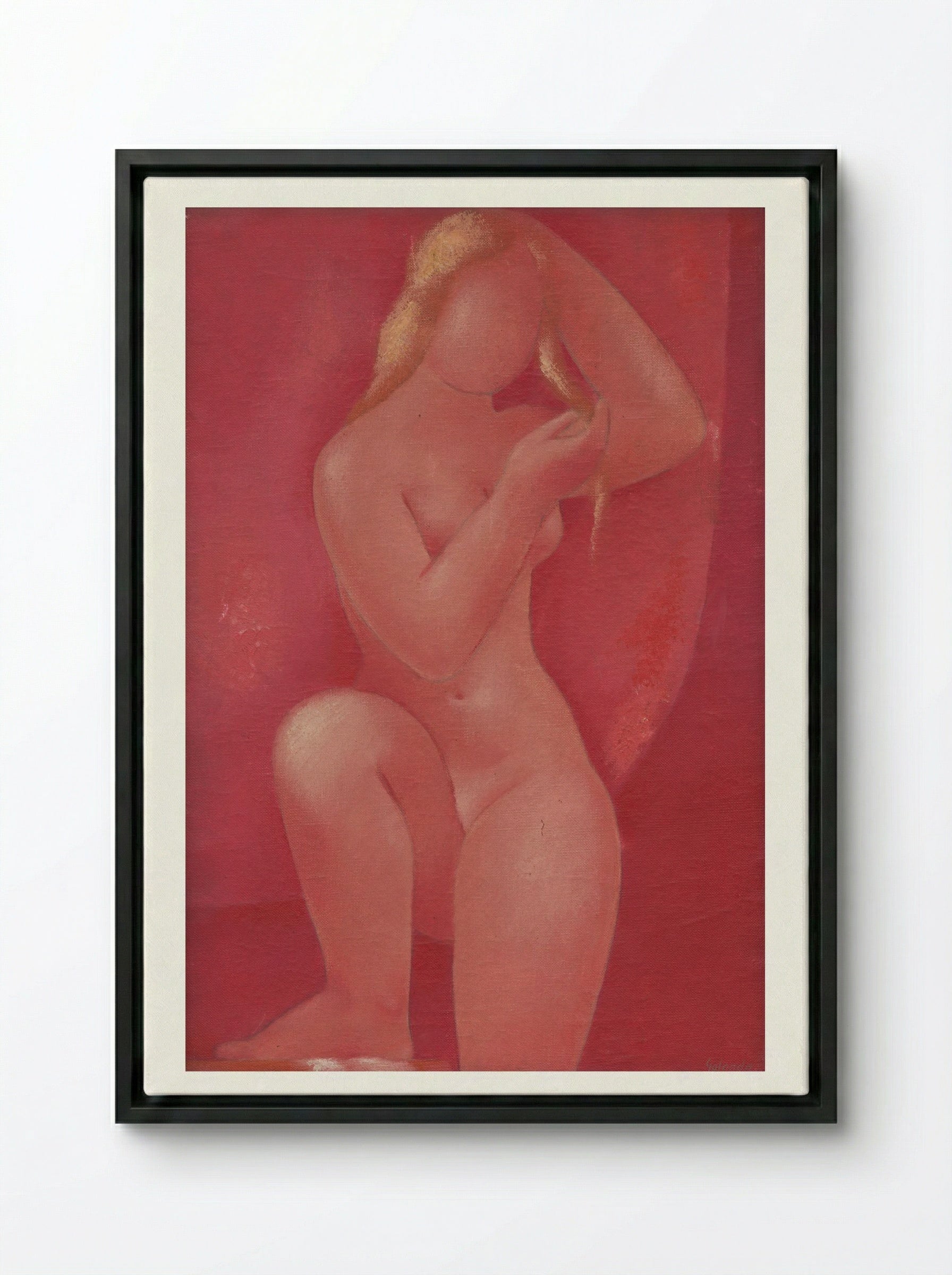 After a Bath - Mikuláš Galanda - Framed Canvas Black