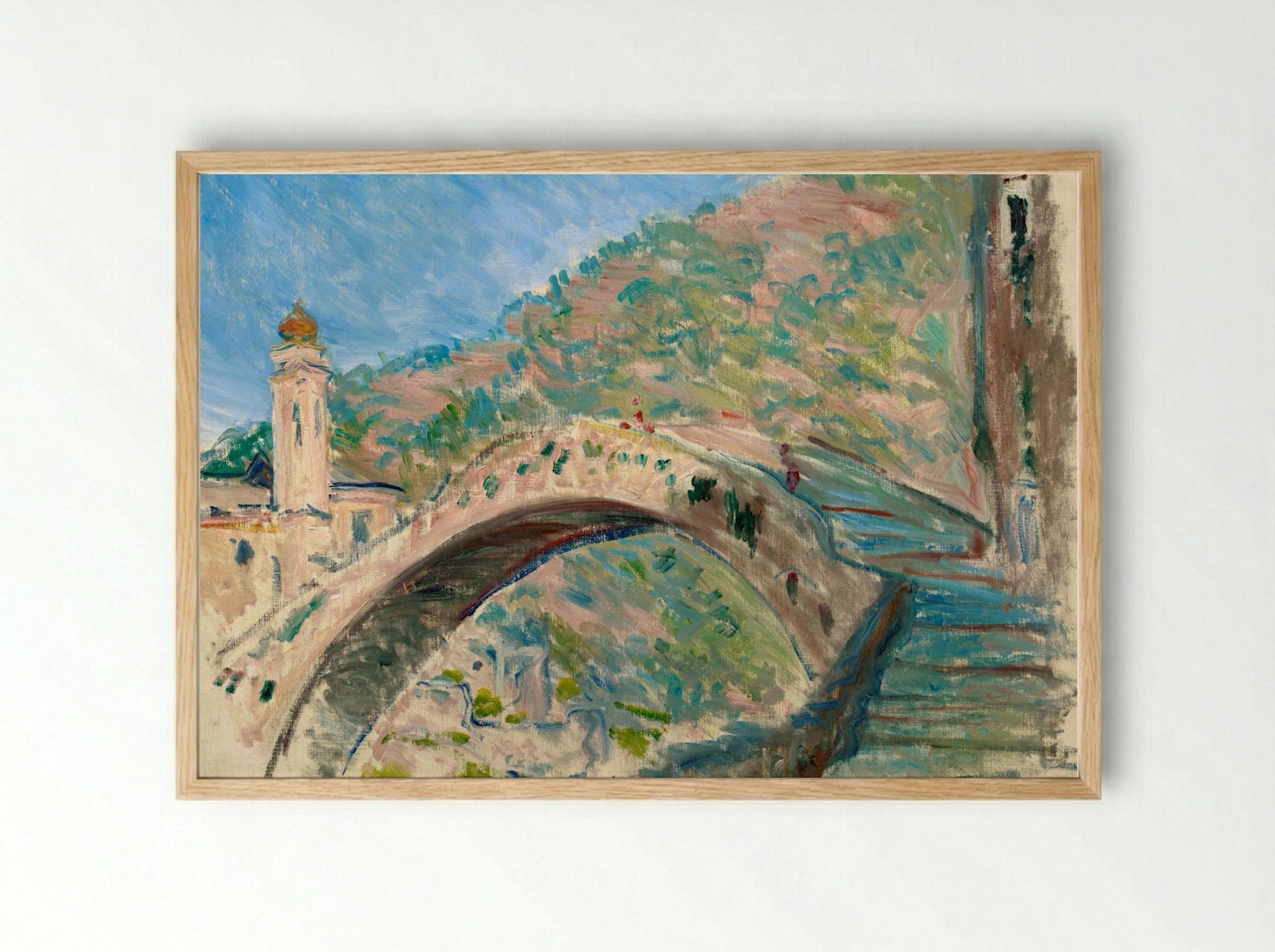 The Bridge at Dolceacqua - Claude Monet - Framed Print Wood