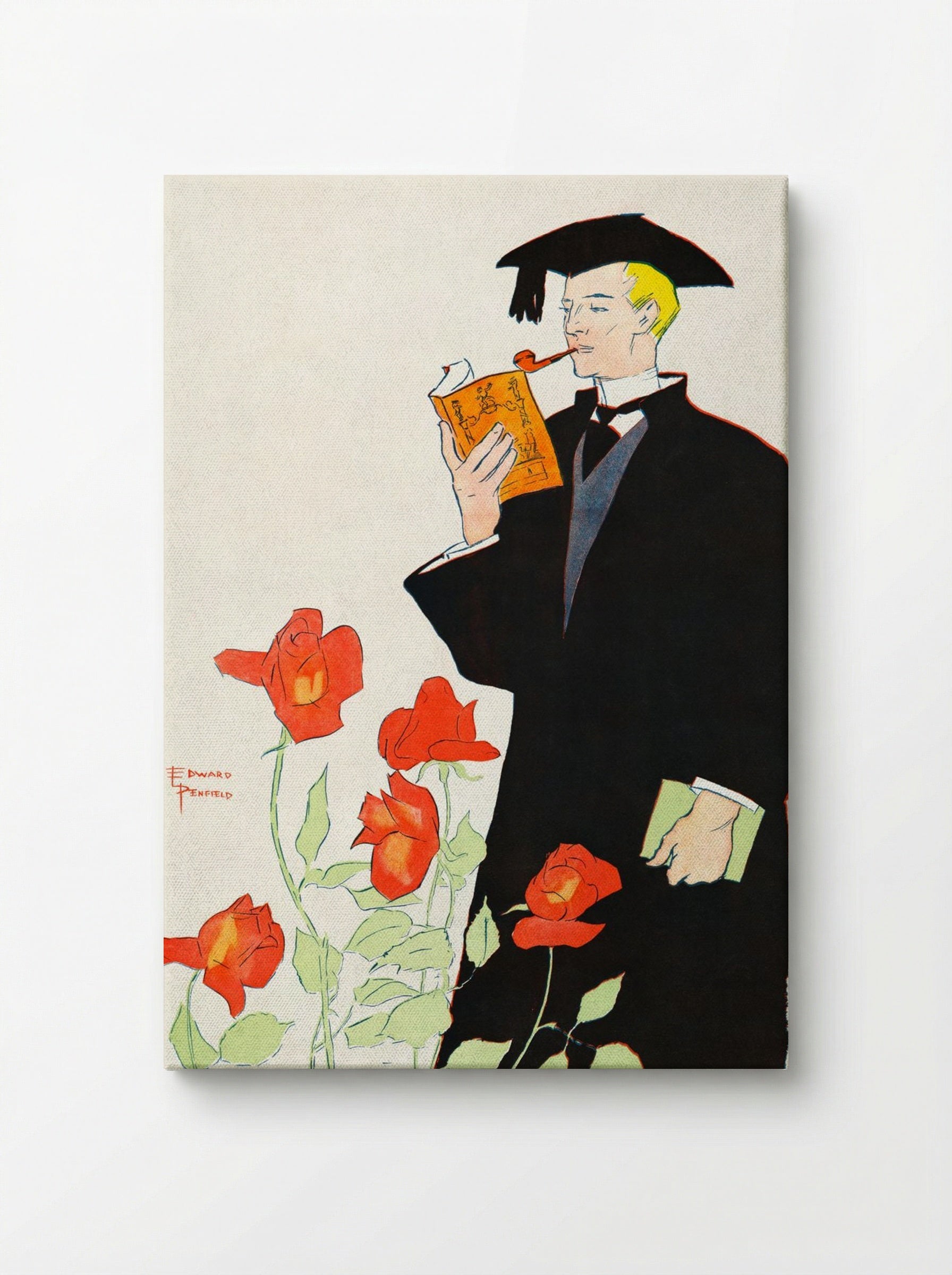 Man in Academic Dress - Edward Penfield - Canvas