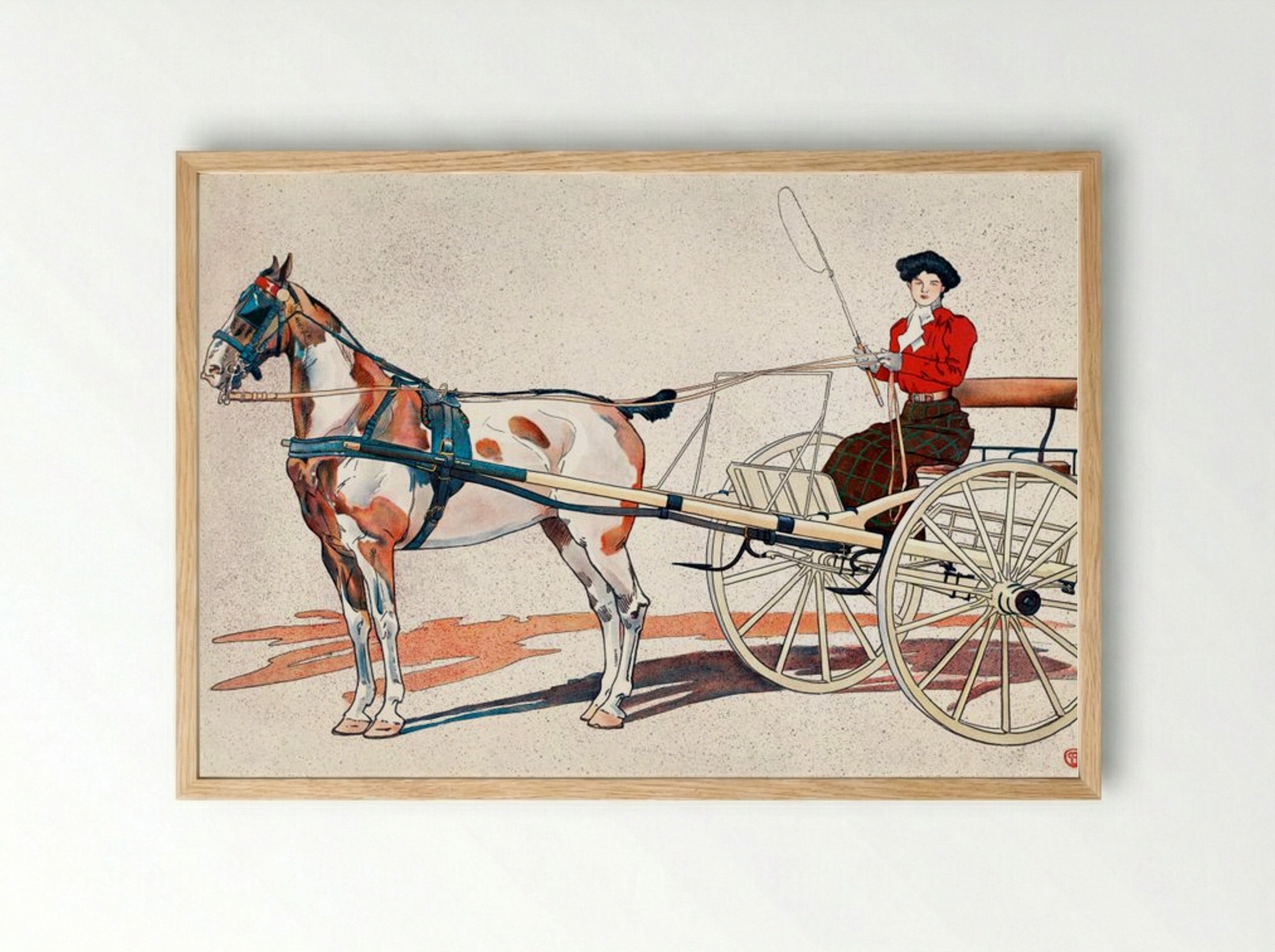 A Kentucky Breaking Cart - Edward Penfield - Framed Print Wood