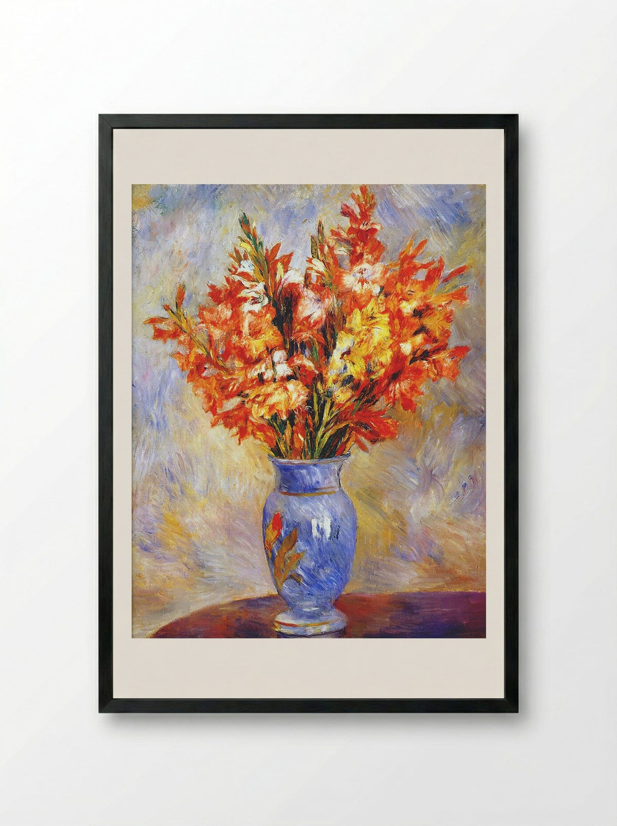 Gladioli - Pierre-Auguste Renoir - Framed Print Black