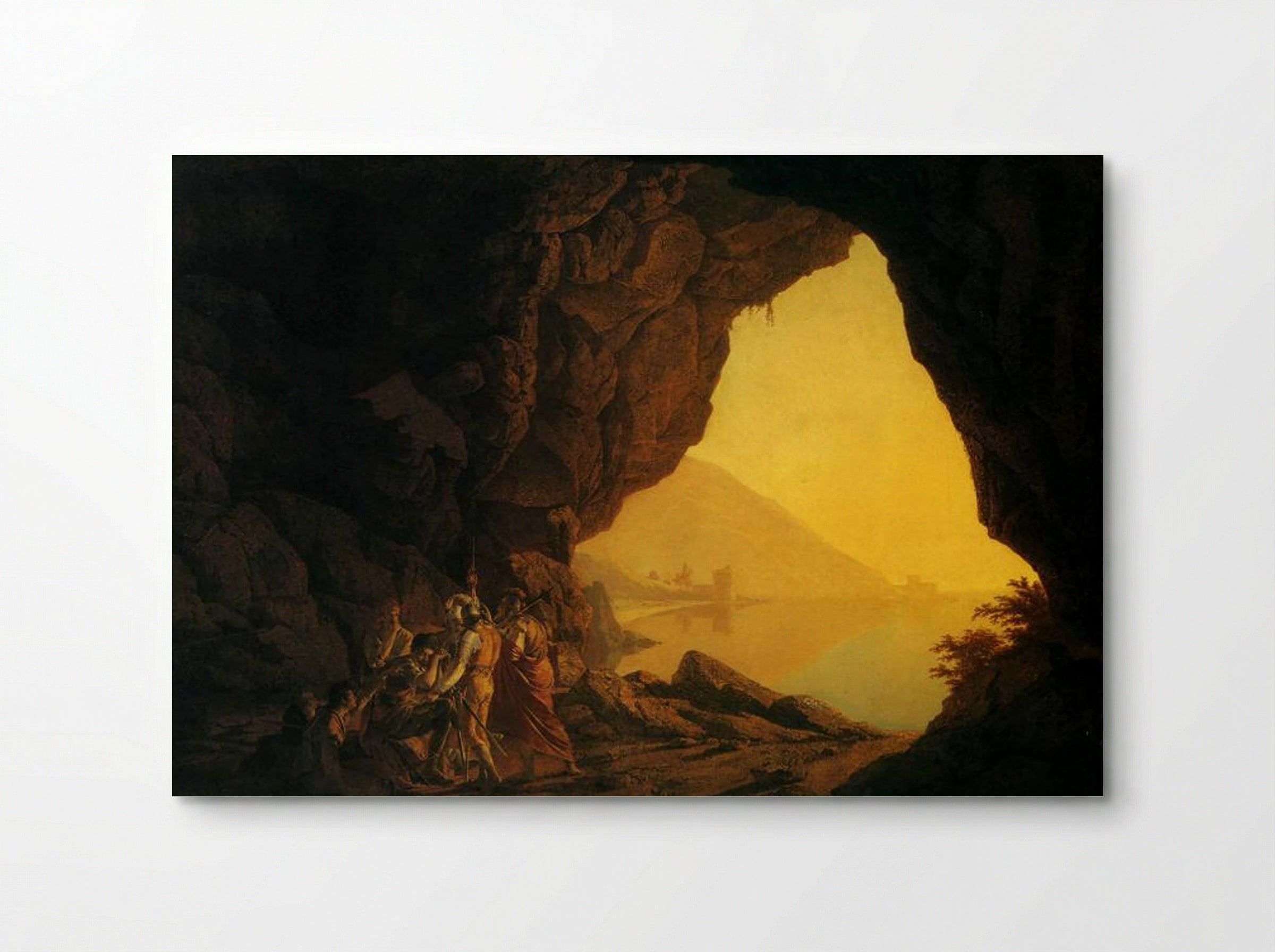 A Grotto in the Kingdom of Naples, with Banditti - Joseph Wright - Poster