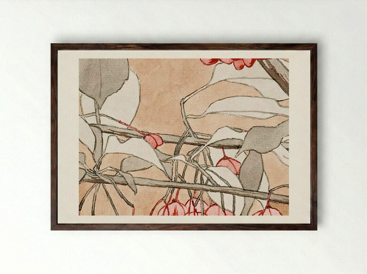 Burning Bush - Hannah Borger Overbeck - Framed Print Dark Wood