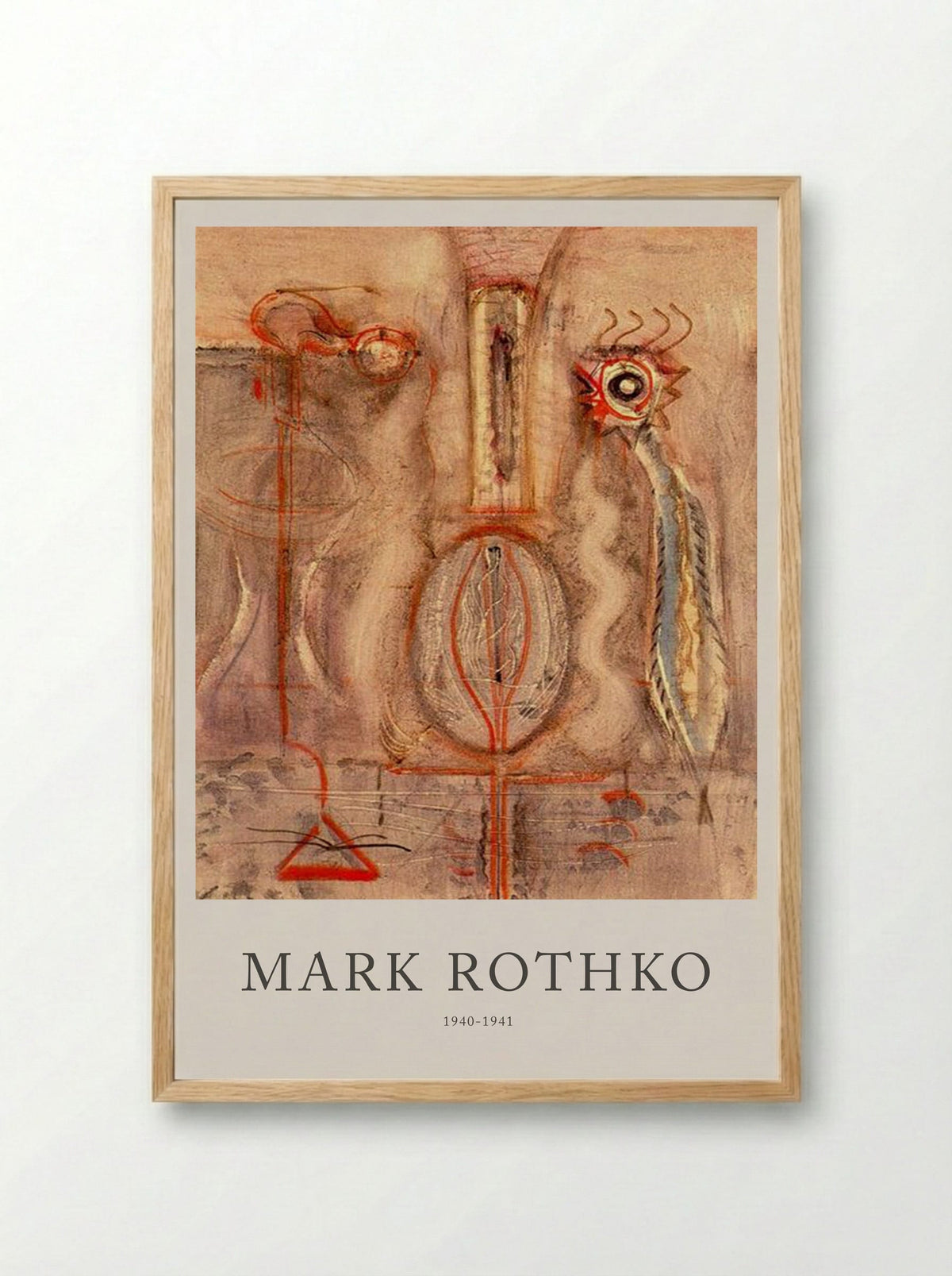 Untitled (Biomorphic Composition) - Mark Rothko - Framed Print Wood