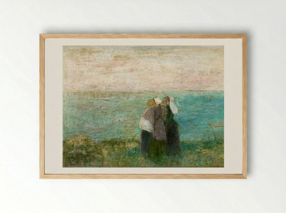 Women by the Sea - Jan Toorop - Framed Print Wood