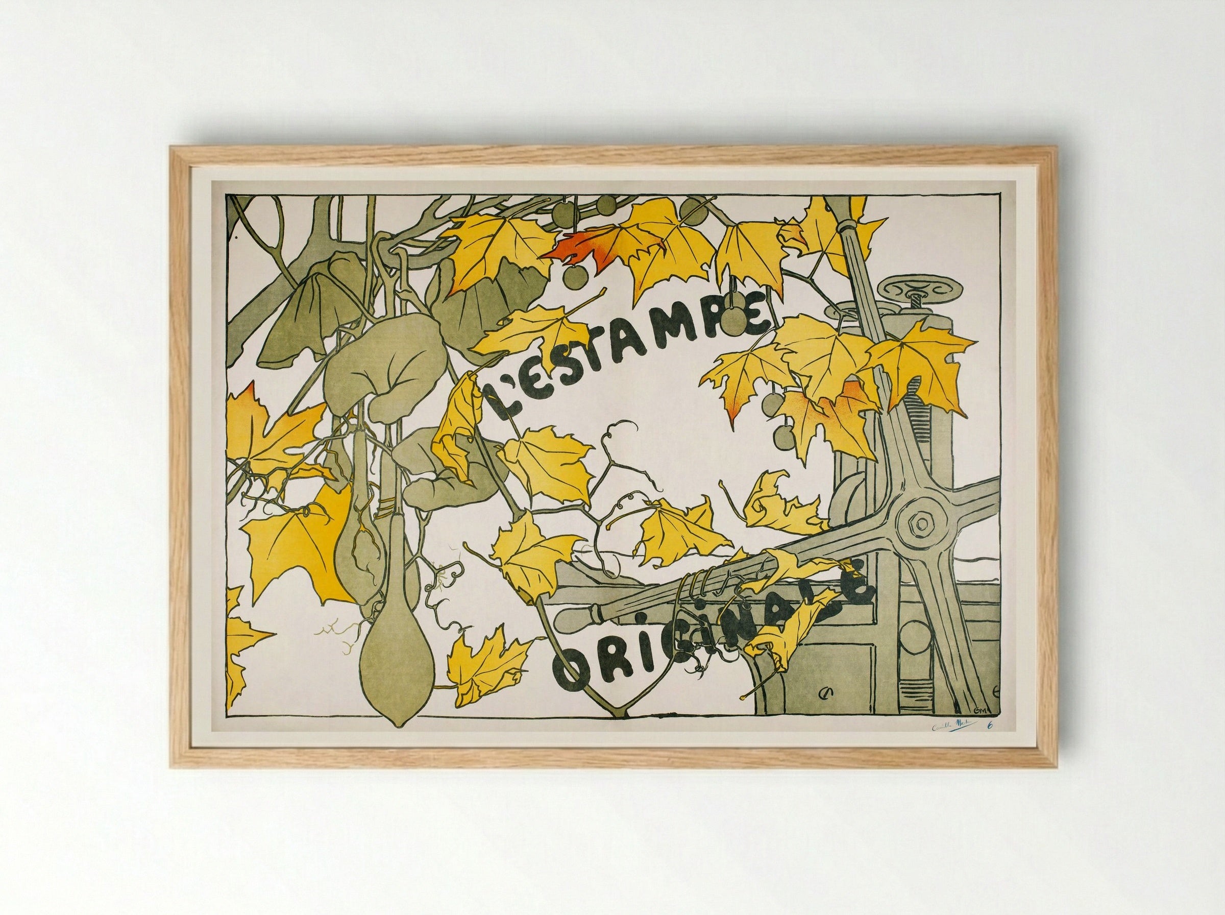 Cover for the Second Year of L'Estampe Originale - Camille Martin - Framed Print Wood