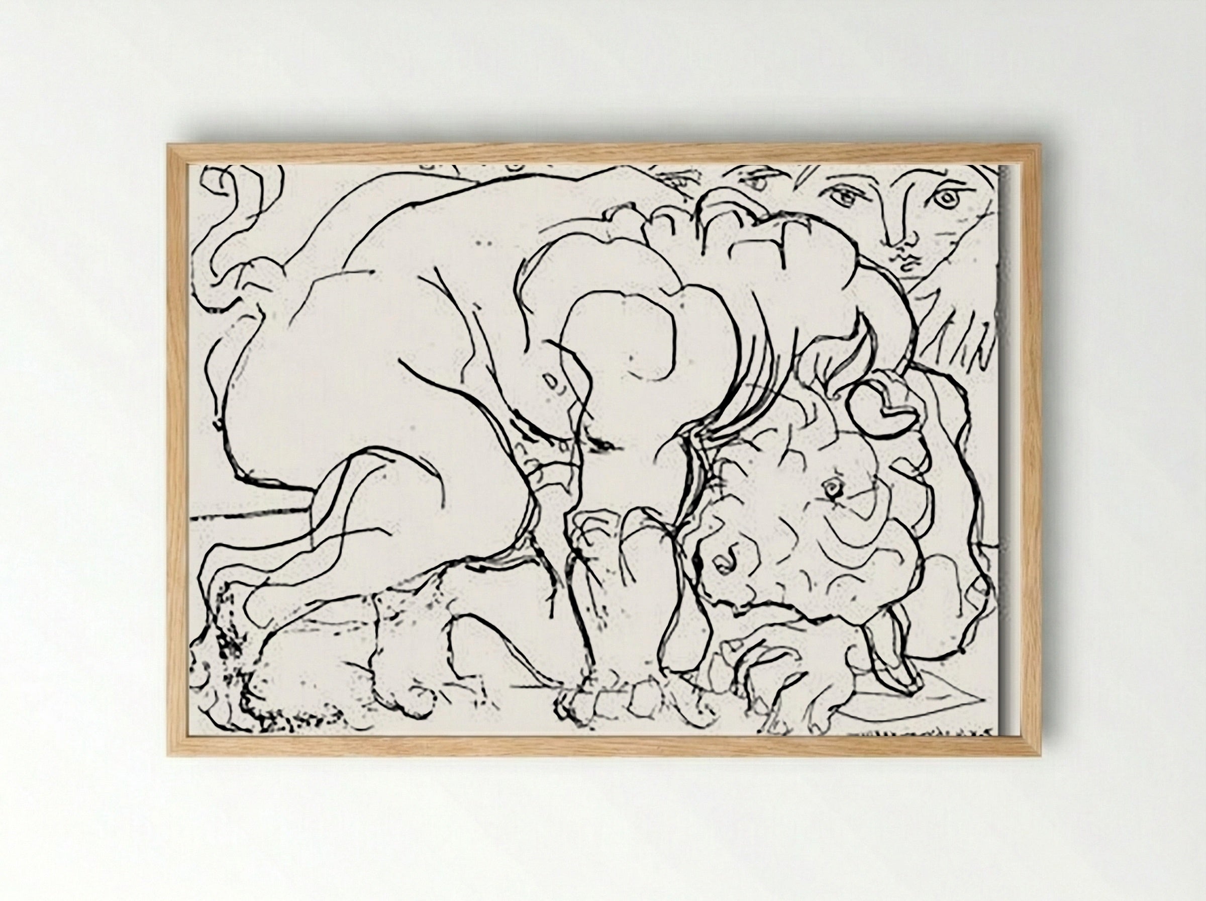 Minotaur is Wounded - Pablo Picasso - Framed Print Wood