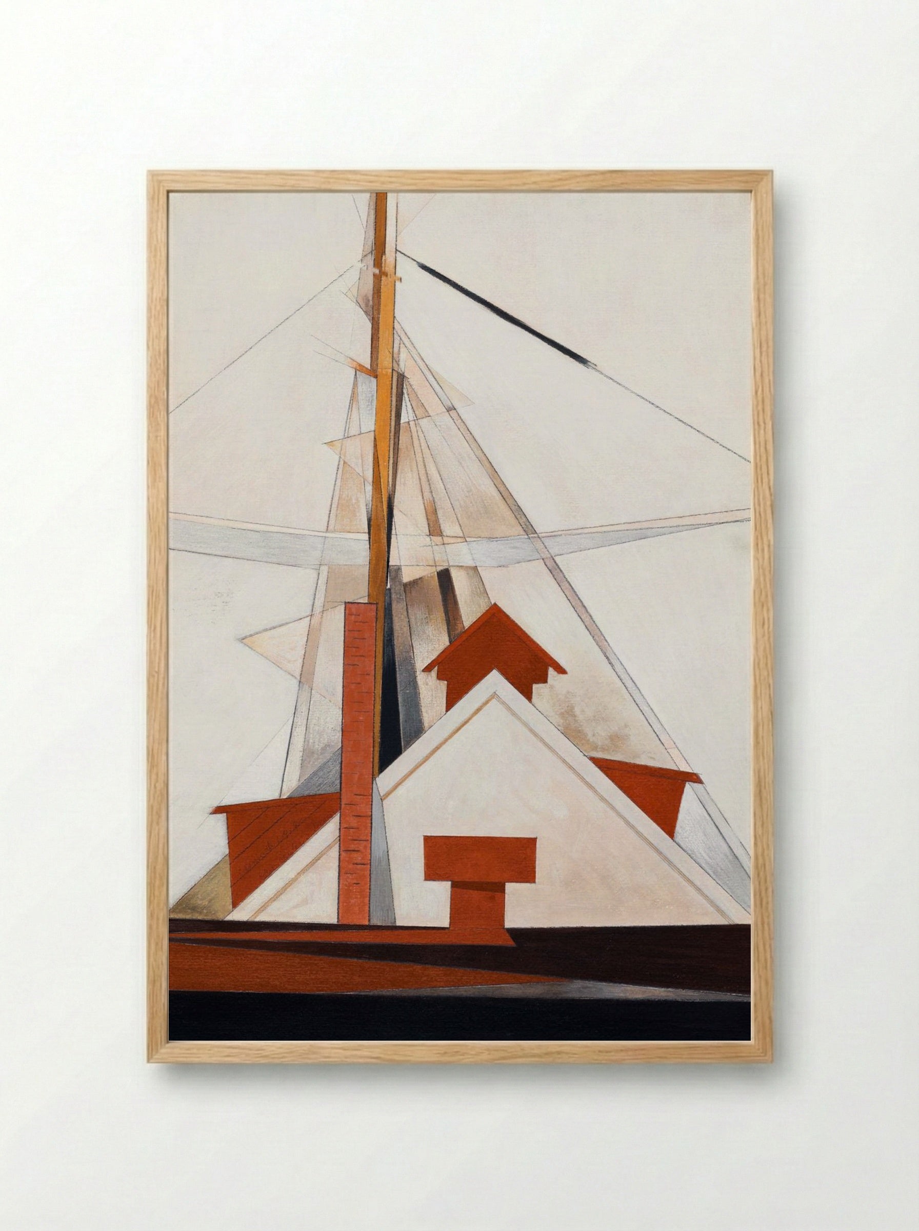 Masts - Charles Demuth - Framed Print Wood