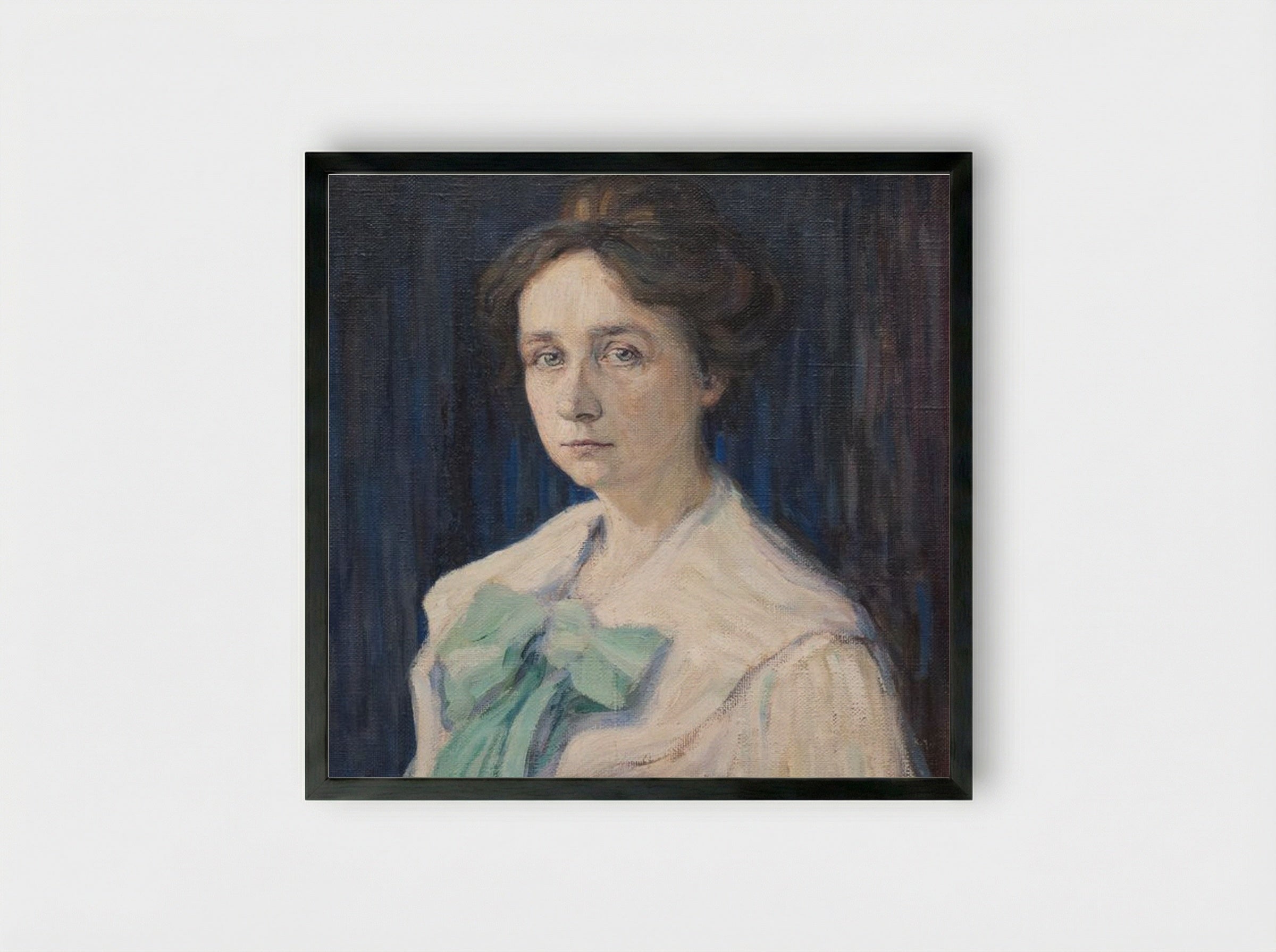 Portrait of Gabriele Münter - Gabriele Münter - Framed Print Black