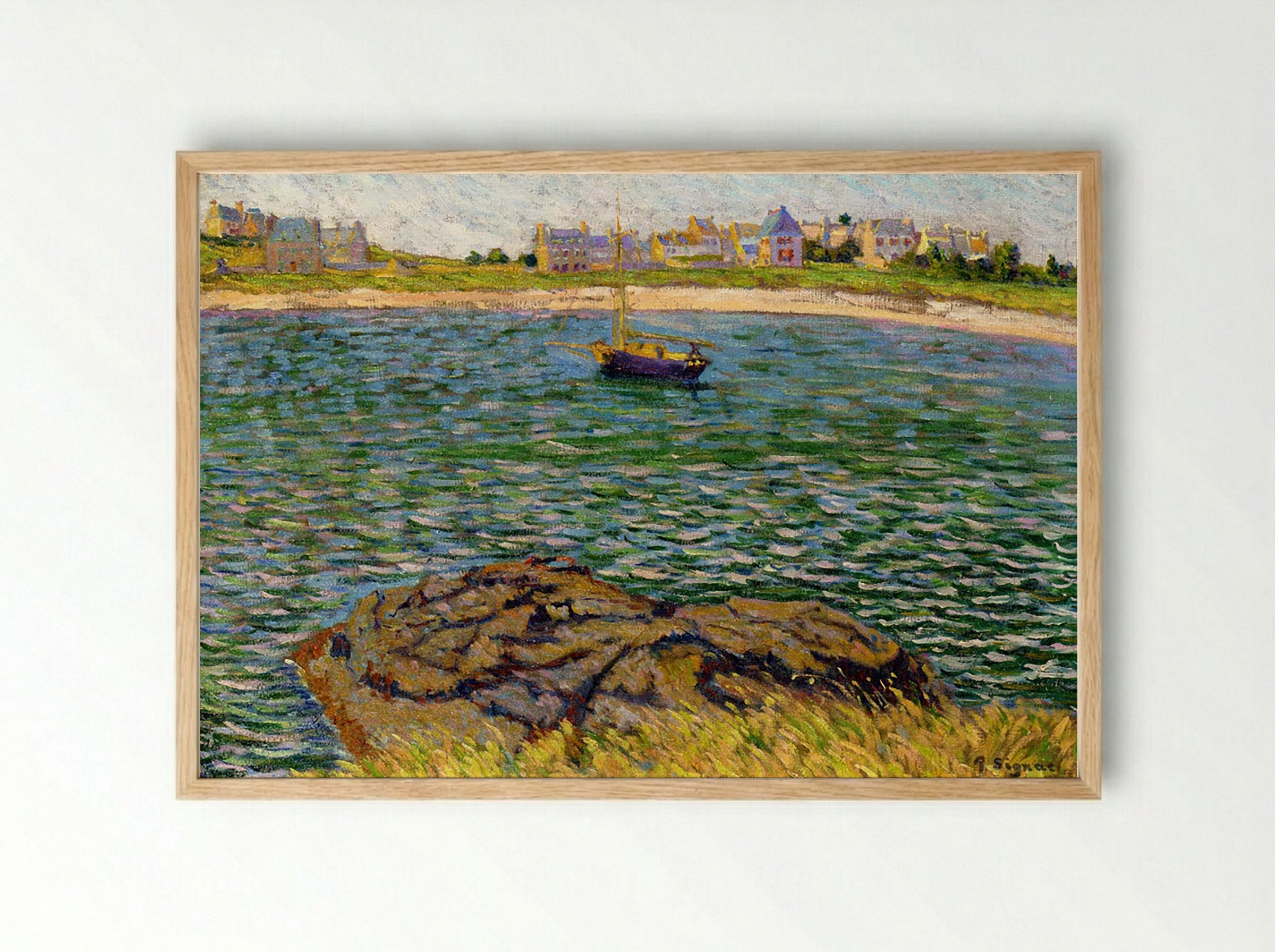 Saint-Brac, Le Béchet - Paul Signac - Framed Print Wood