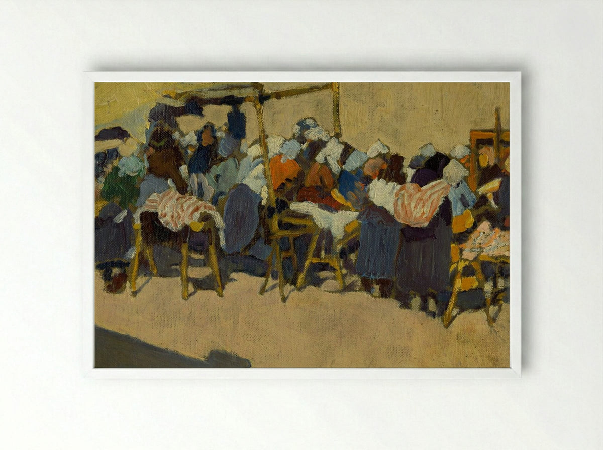 On the Market - Konstantin Bauer - Framed Print White