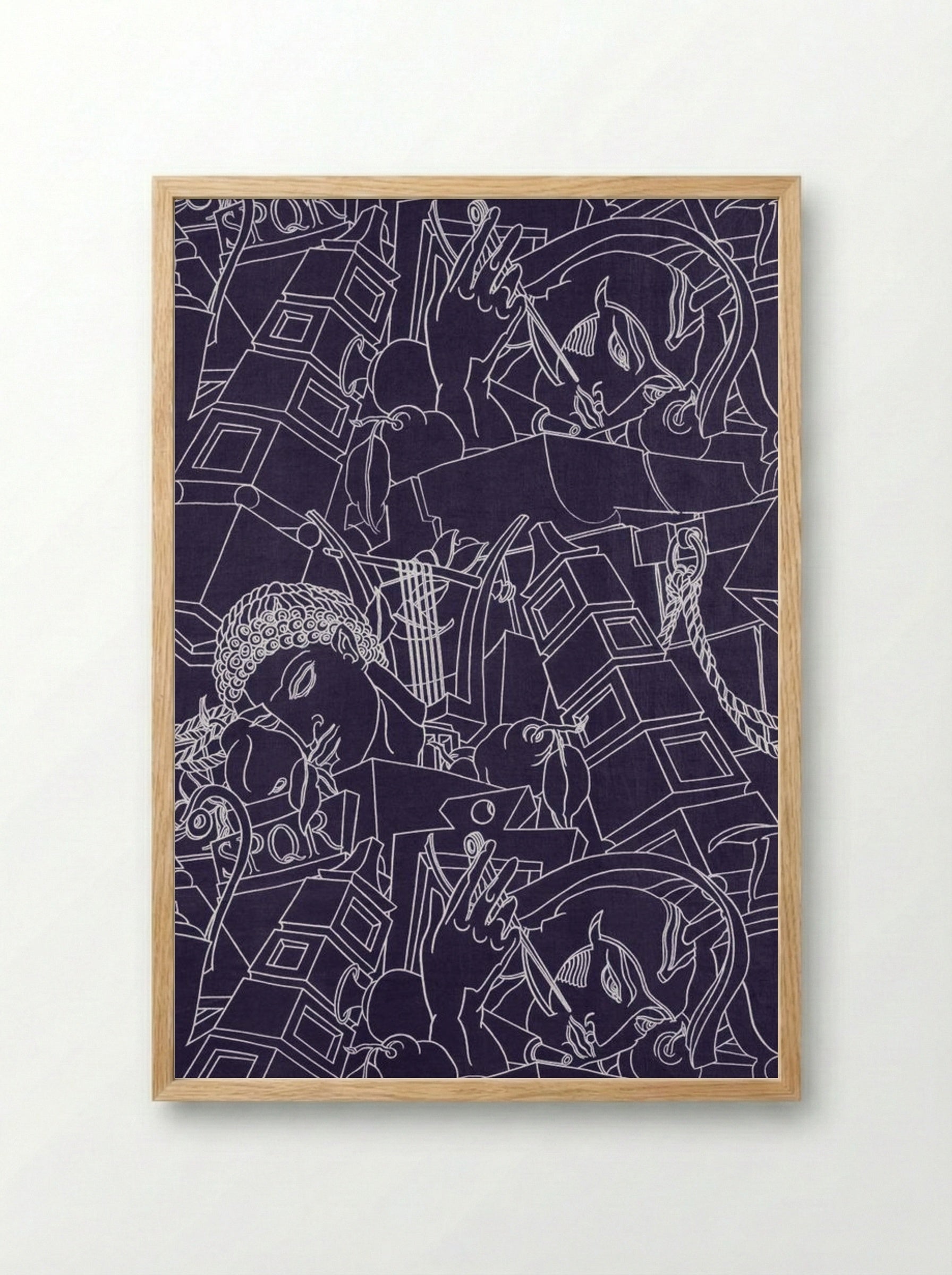 SPQR (Textile Design) - Victor Proetz - Framed Print Wood