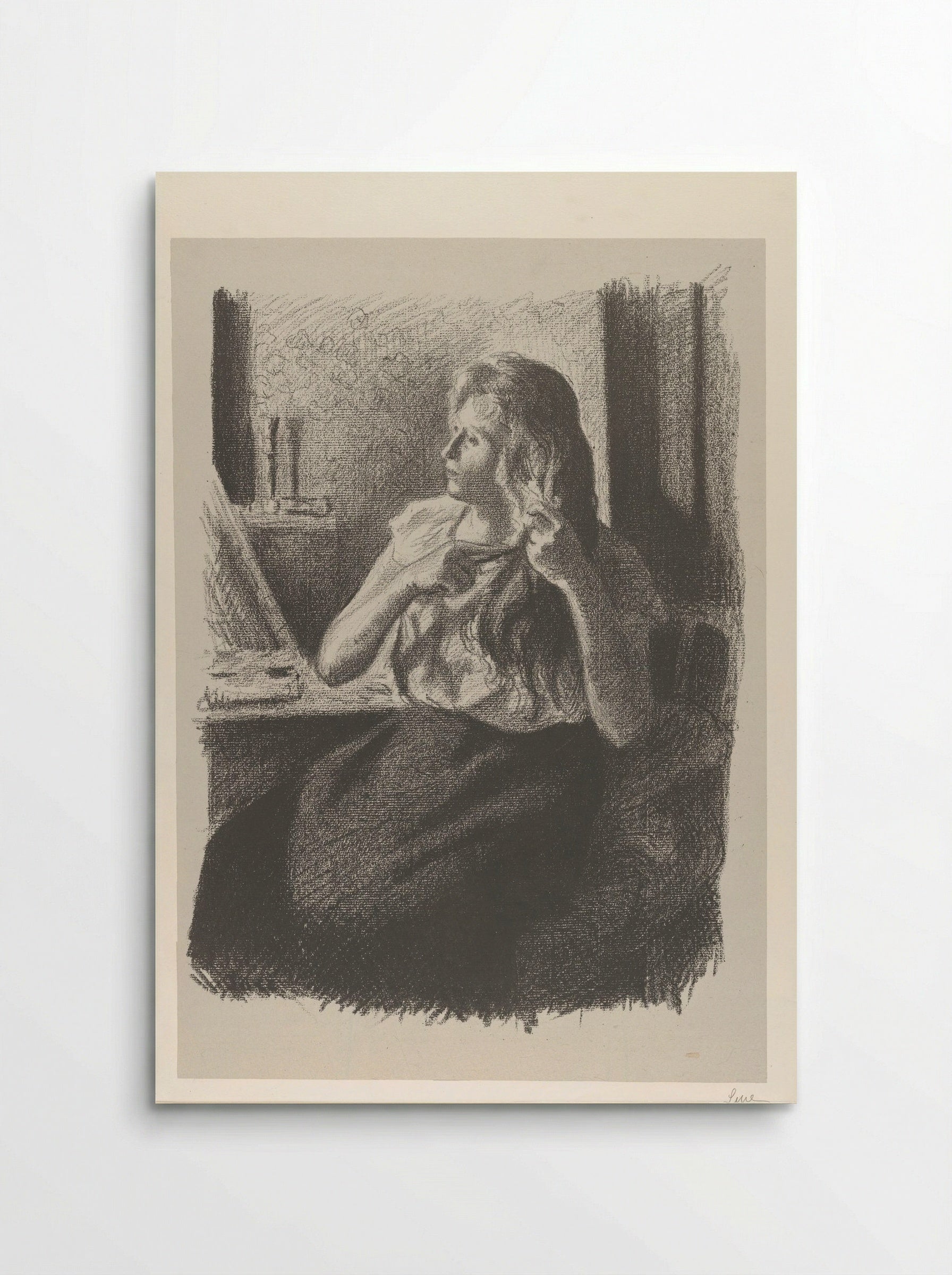 Woman Combing Her Hair - Edgar Degas - Poster