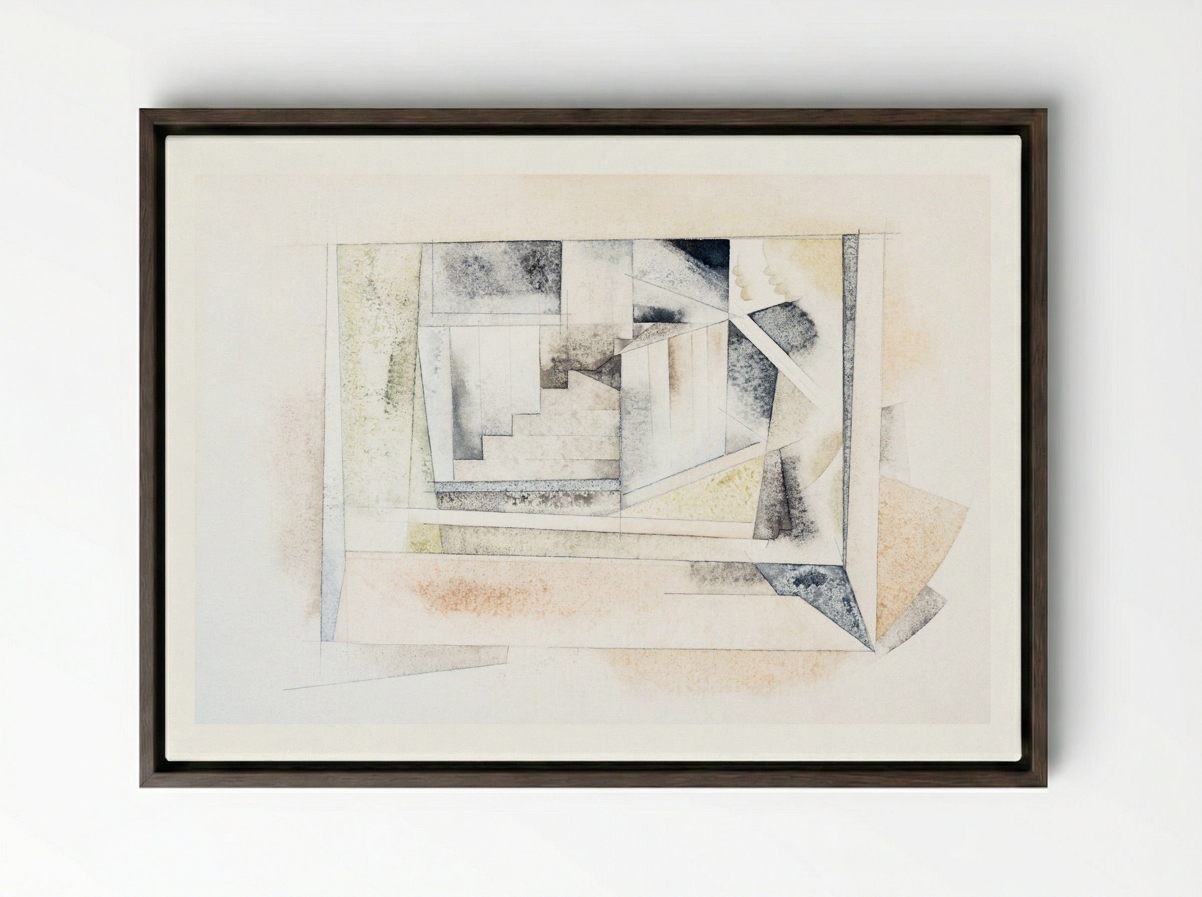 Bermuda Stairway - Charles Demuth - Framed Canvas Dark Wood