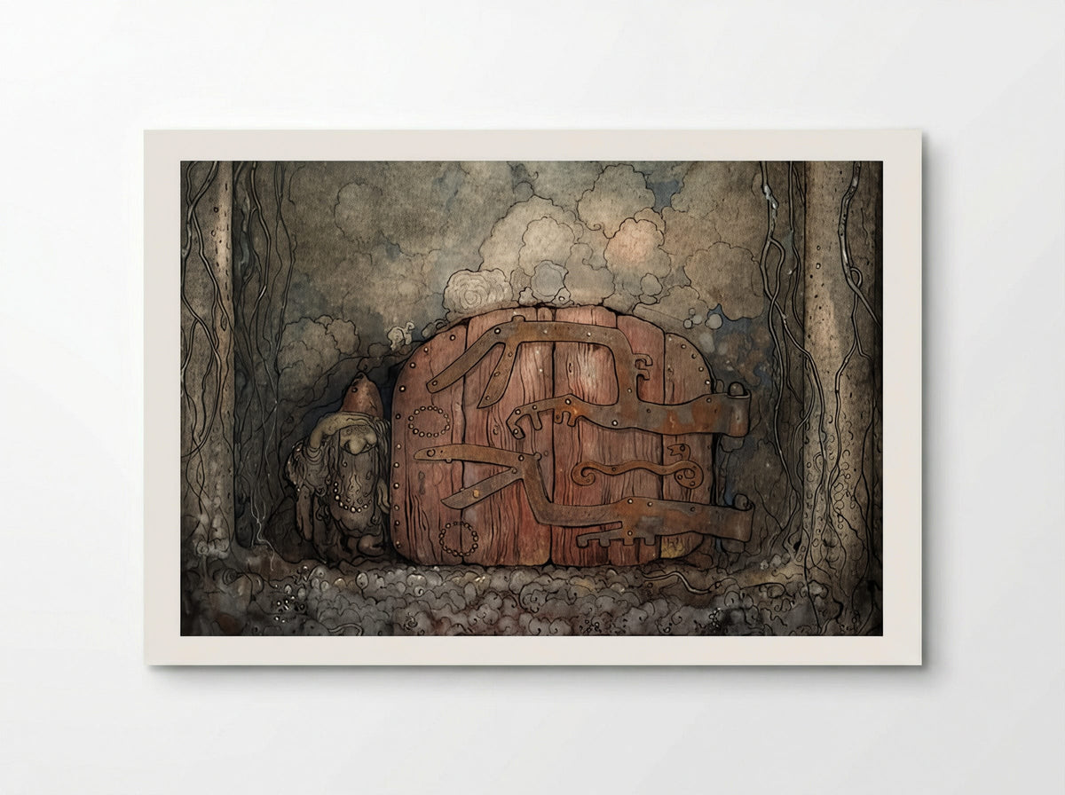 The Mountain Gate - John Bauer - Poster
