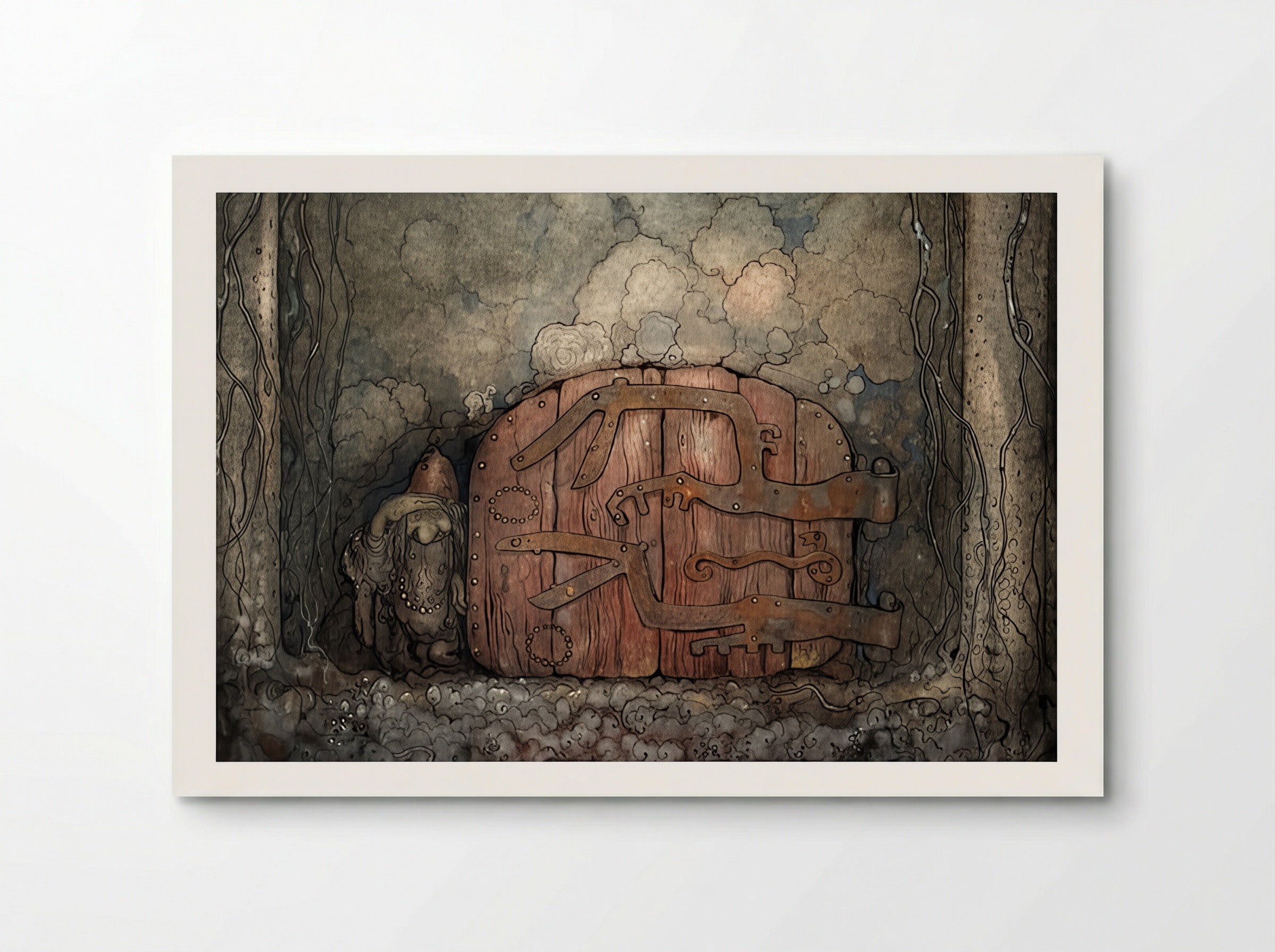 The Mountain Gate - John Bauer - Poster