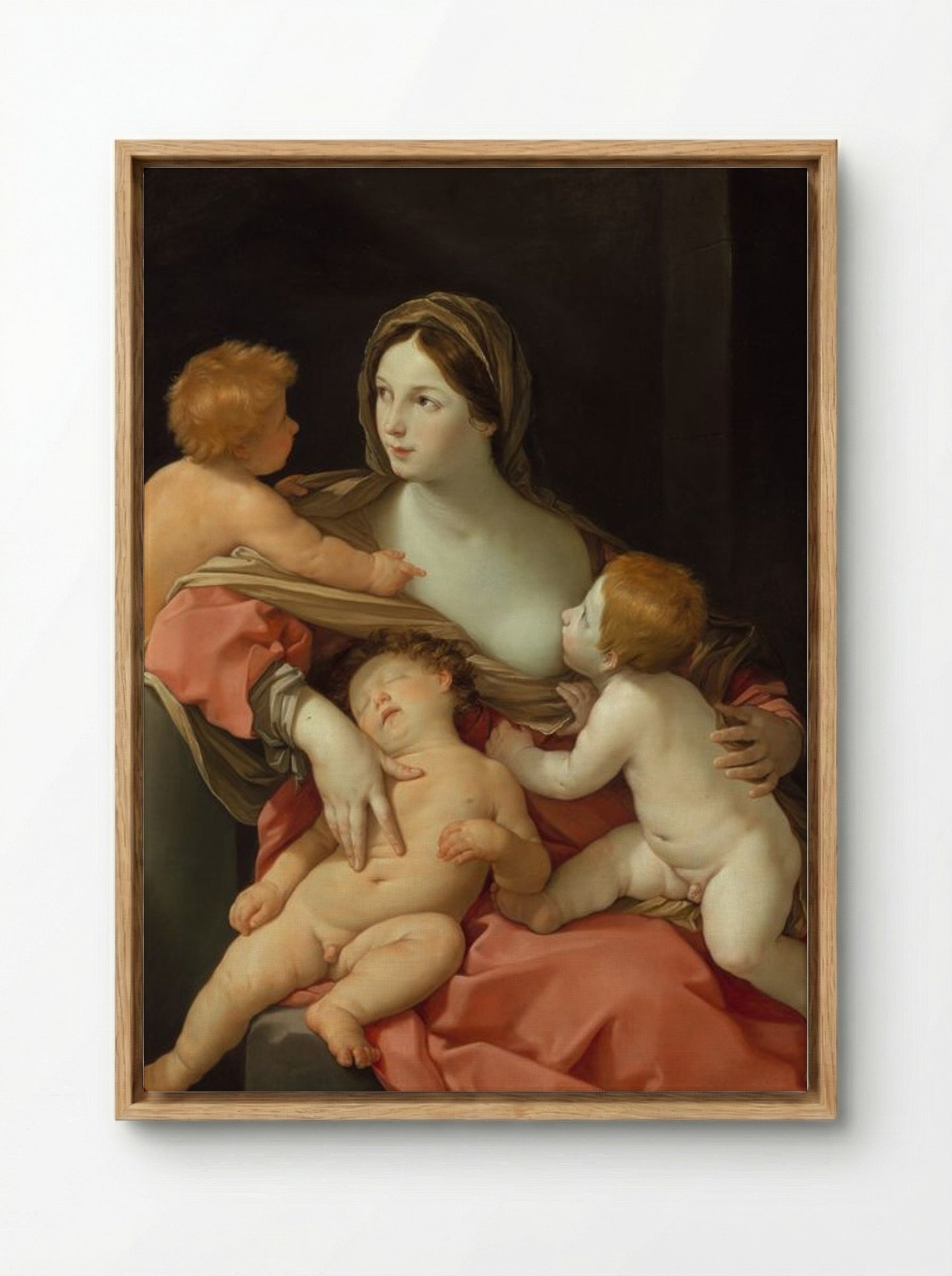 Charity - Guido Reni - Framed Canvas Wood