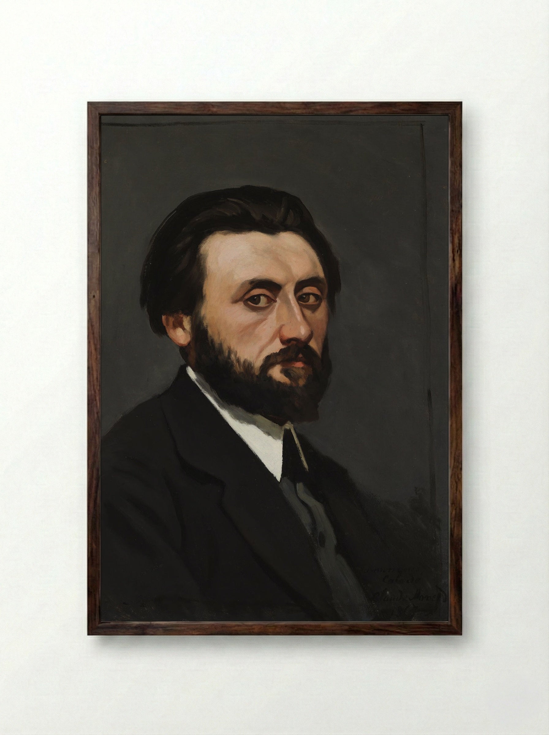Dr. Ernest Cabadé - Claude Monet - Framed Print Dark Wood