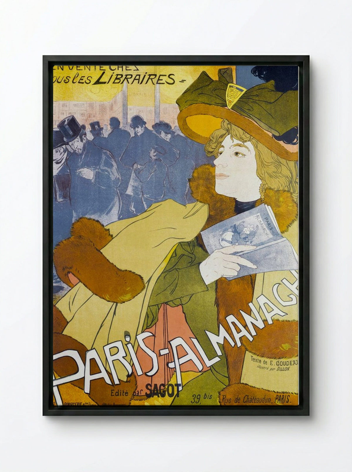 Paris-Almanach, 1894 - Georges de Feure - Framed Canvas Black