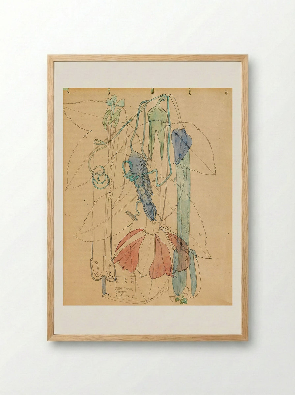 Cintra, June 1908 - Charles Rennie Mackintosh - Framed Print Wood